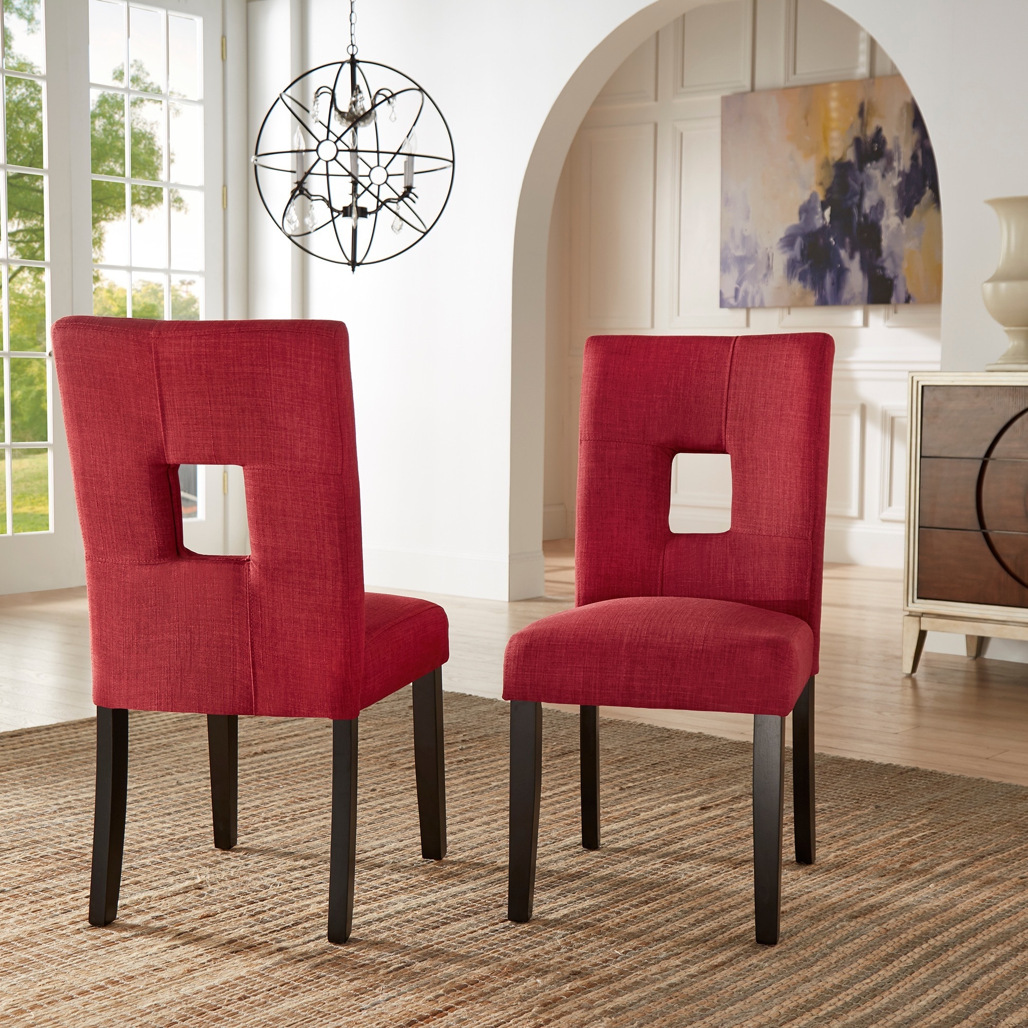 Mendoza Keyhole Back Dining Chairs Set Of 2 By Inspire Q Bold Mendoza Keyhole Back Dining Chairs Set Of 2 By Inspire Q Bold Free Shipping Today 5178479