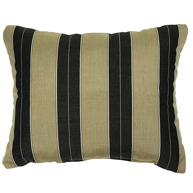 Cocoa Black Stripe Knife Edge Indoor Outdoor Pillows With Cocoa Black Stripe Knife Edge Indoor Outdoor Pillows With Sunbrella Fabric Set Of 2