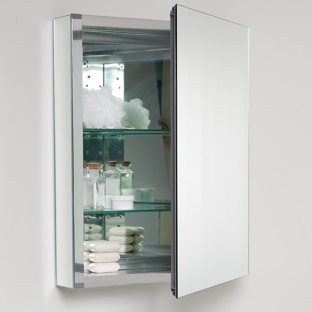 shop fresca small bathroom mirror medicine cabinet - free shipping