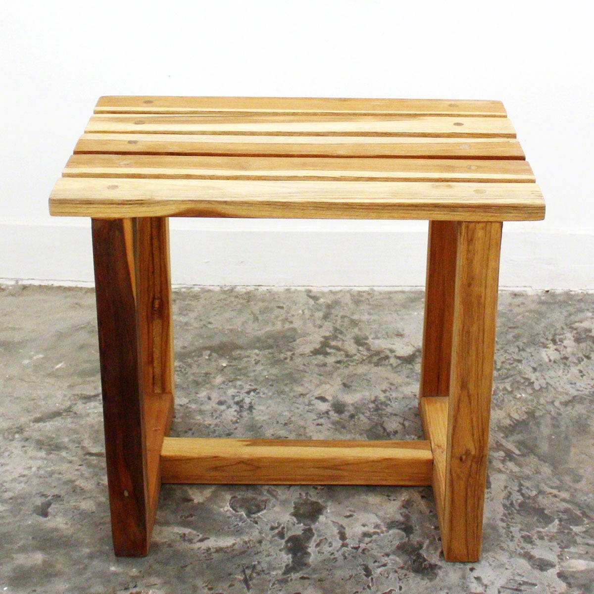 Teak Corner Bath Stool Teak Corner Bath Stool