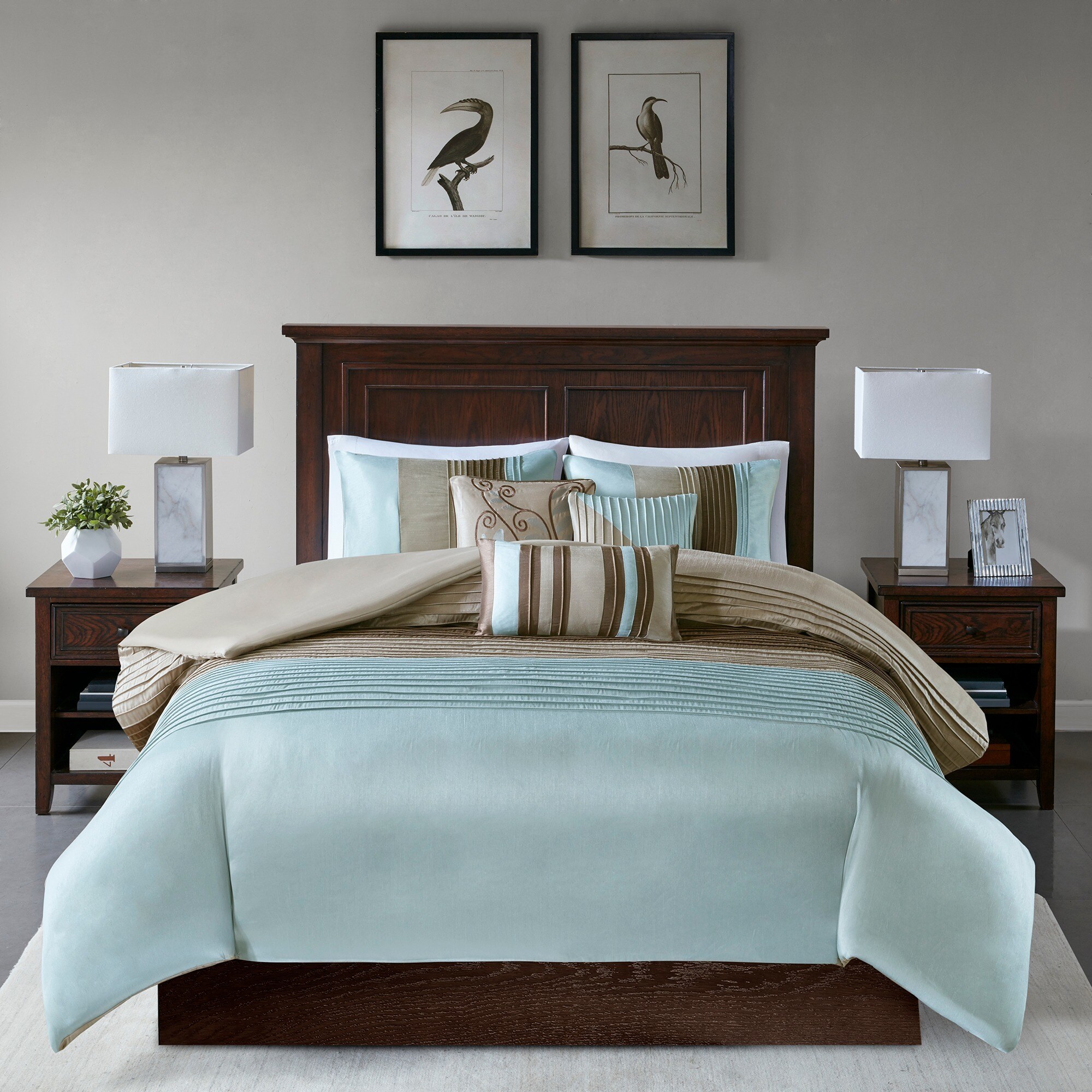 6 Piece Duvet Cover Set Sweetgalas Madison Park M Blue 6 Piece Duvet Cover Set Free Shipping