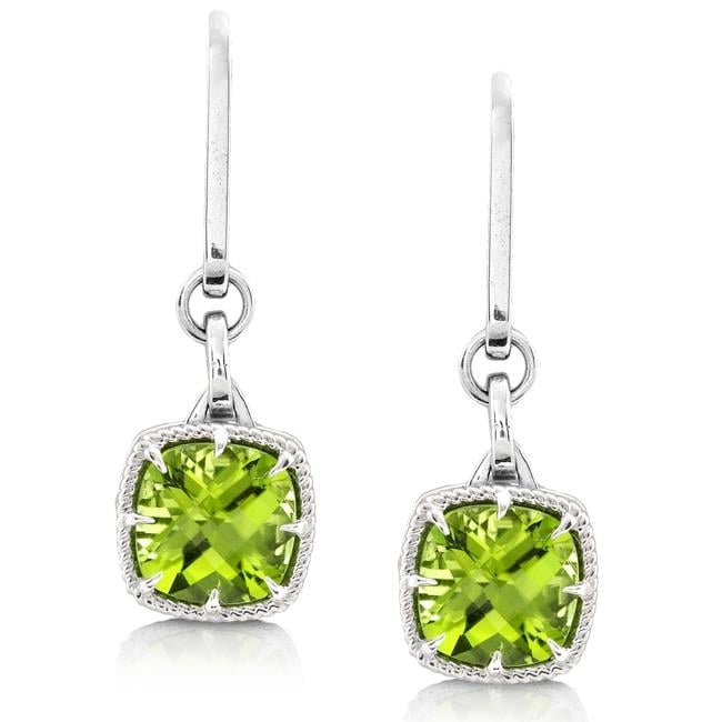 Annello By Kobelli Sterling Silver Peridot Dangle Earrings Annello By Kobelli Sterling Silver Peridot Dangle Earrings Free Shipping Today 5735814