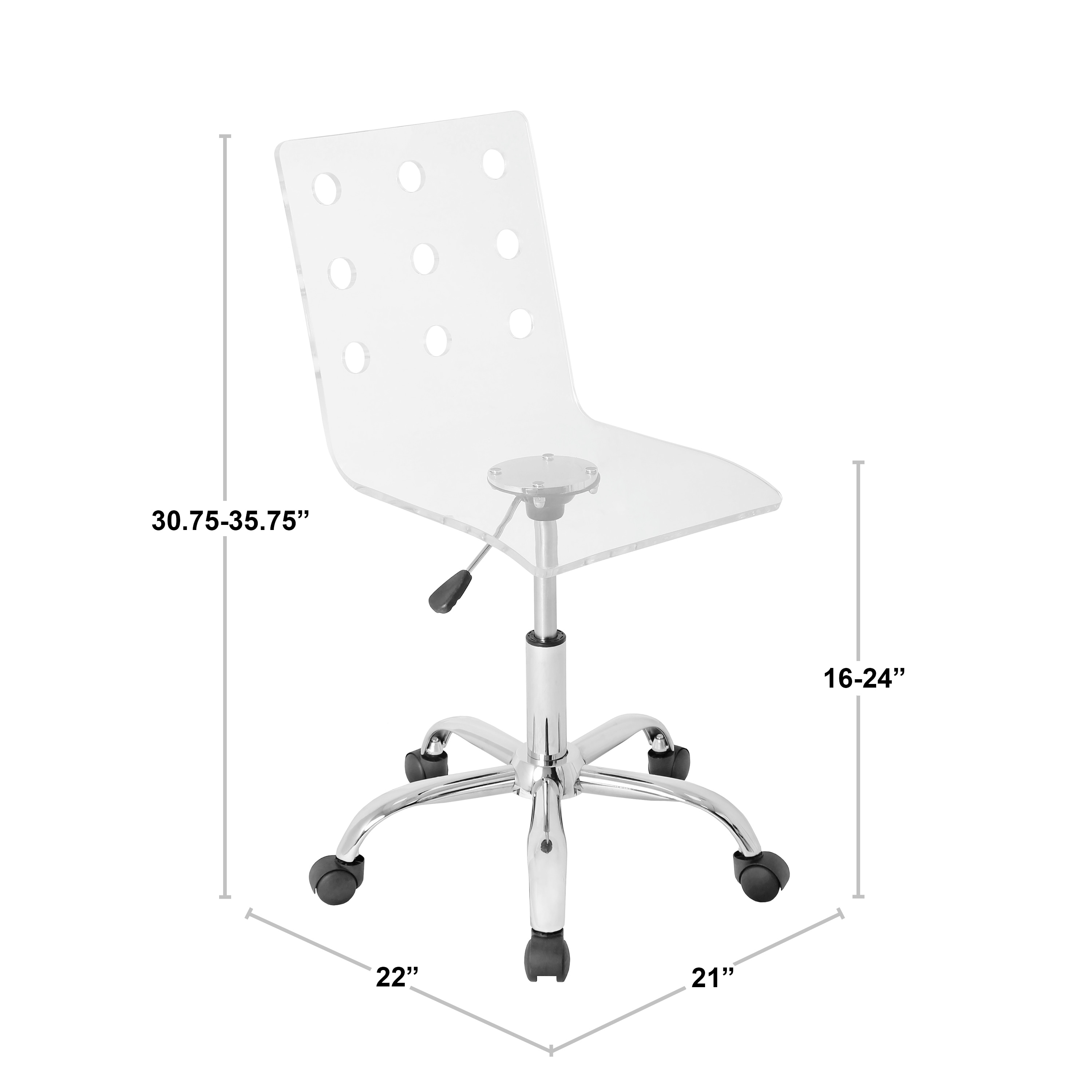 Lumisource Swiss Clear Acrylic Task Chair On Free Lumisource Swiss Clear Acrylic Task Chair On Free Shipping Today 5773561
