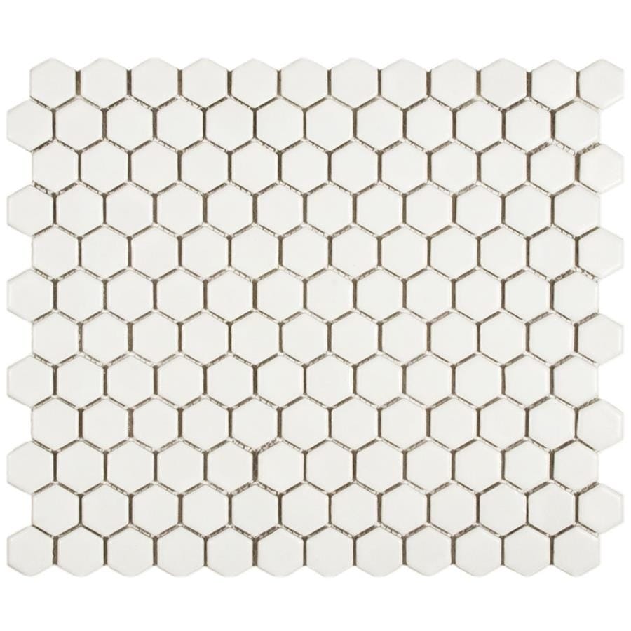 Somertile 10 25x11 75 Inch Victorian Hex Matte White Porcelain Somertile 10 25x11 75 Inch Victorian Hex Matte White Porcelain Mosaic Floor And Wall Tile Tiles 8 54 Sqft Free Shipping Today