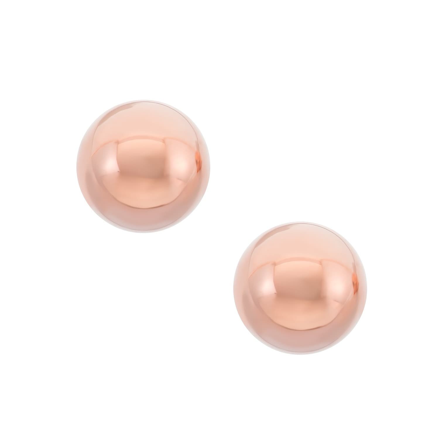 Gioelli 14k 8 Mm Rose Gold Ball Stud Earrings On Free Gioelli 14k 8 Mm Rose Gold Ball Stud Earrings On Free Shipping Today 5862385
