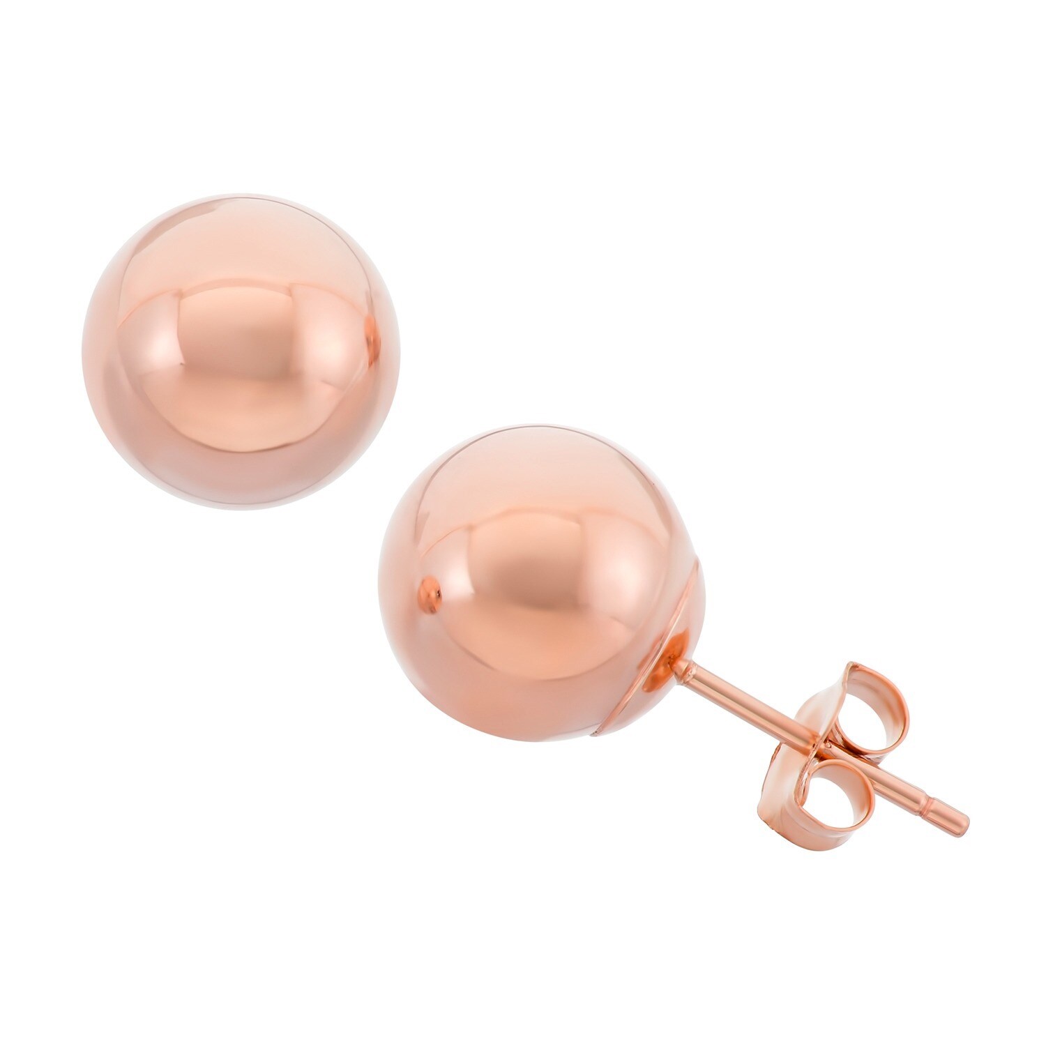 Gioelli 14k 8 Mm Rose Gold Ball Stud Earrings On Free Gioelli 14k 8 Mm Rose Gold Ball Stud Earrings On Free Shipping Today 5862385