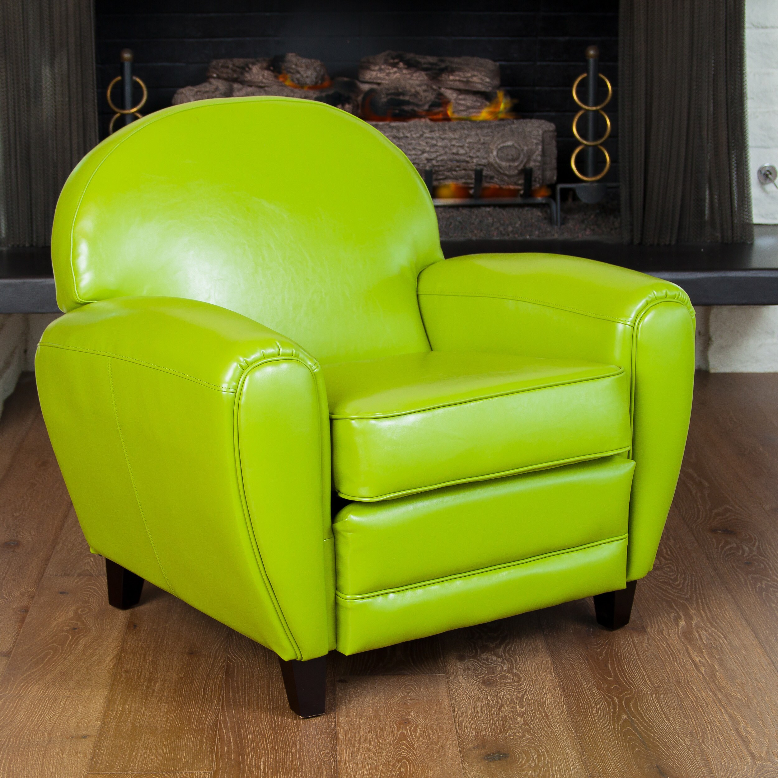 David Lime Green Leather Club Chair By Christopher Knight Home David Lime Green Leather Club Chair By Christopher Knight Home Free Shipping Today 5891350