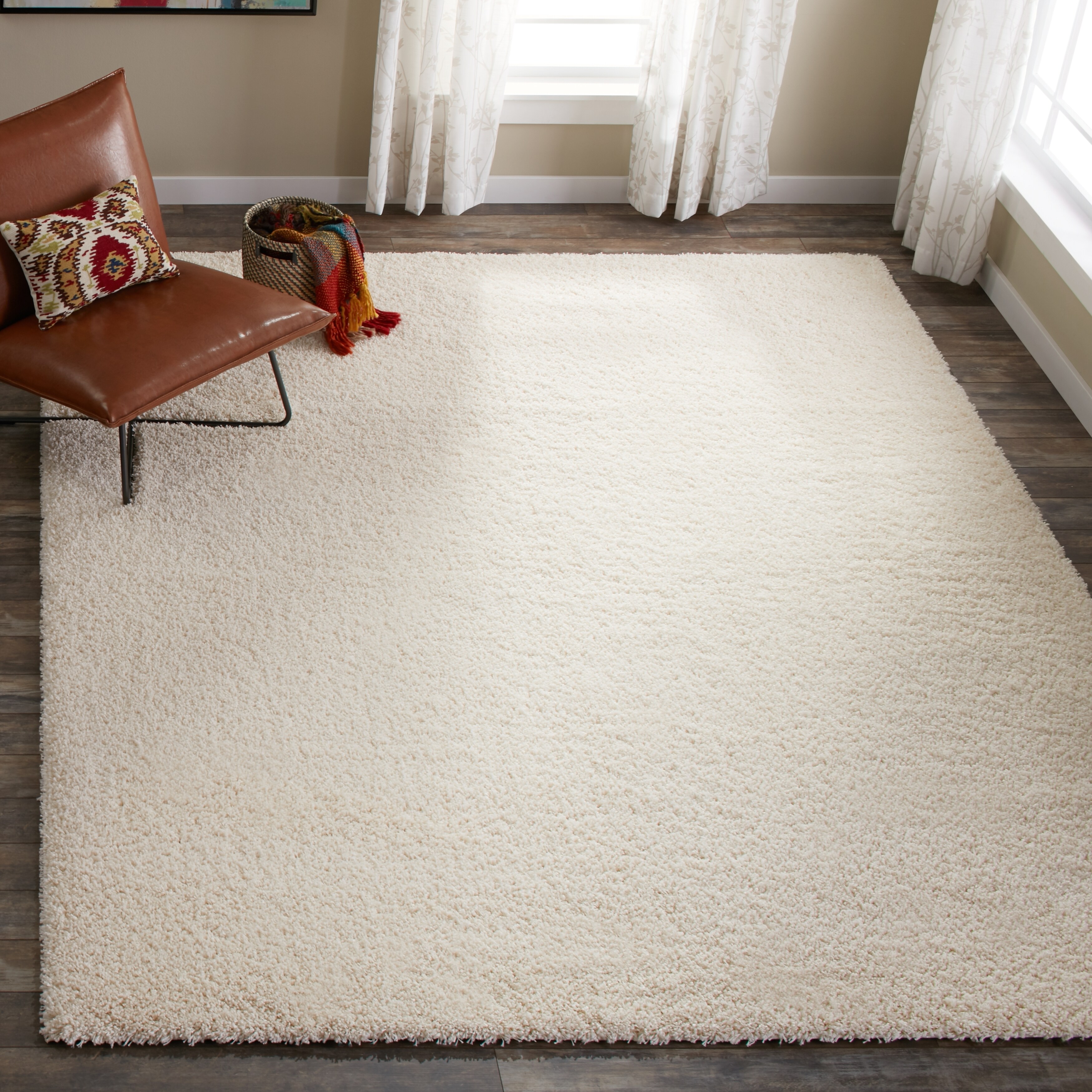 Shop Safaviveh California Cozy Plush Beige Shag Rug 8 X 10 On