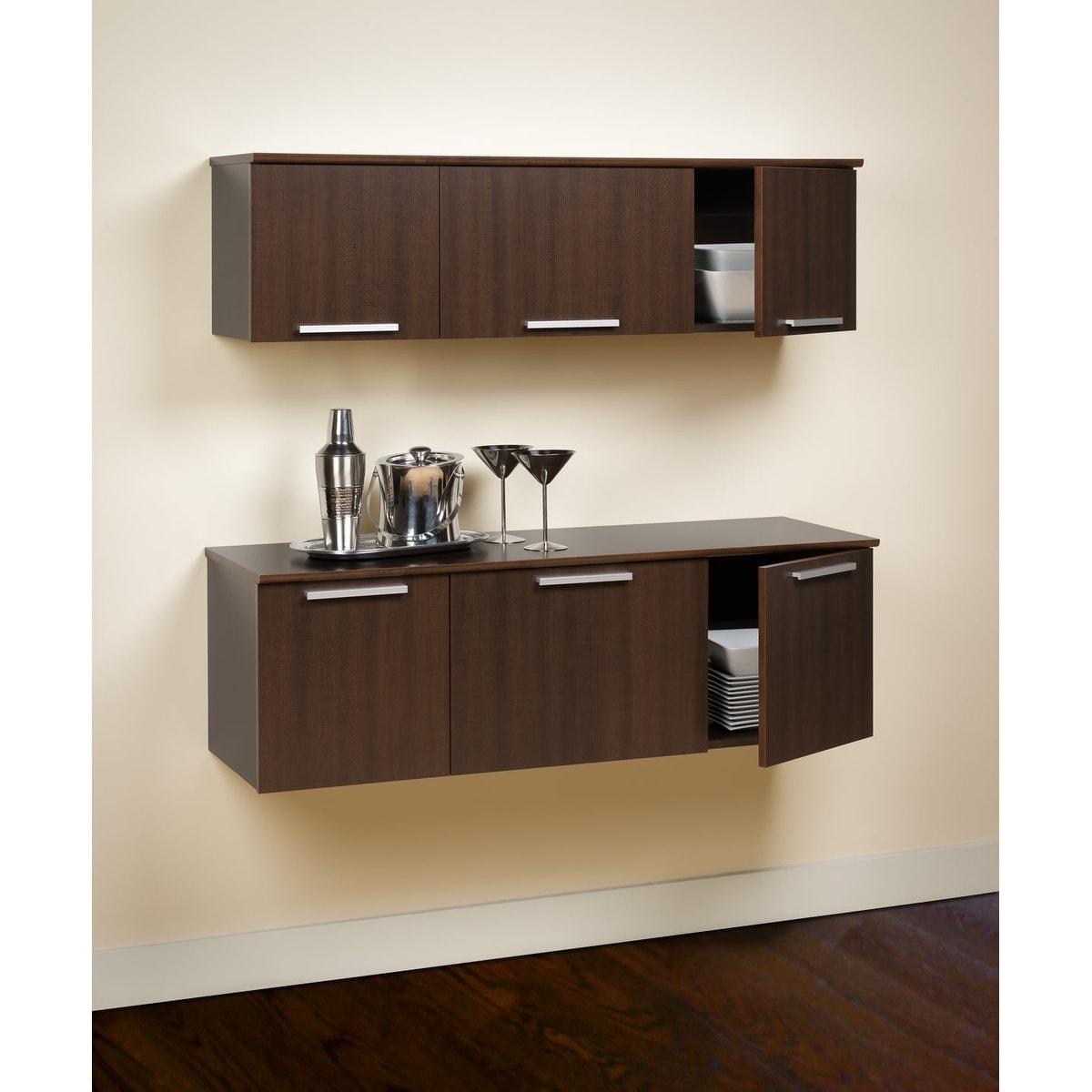 Yaletown Espresso Wall Mounted Hutch Free Shipping Today Yaletown Espresso Wall Mounted Hutch Free Shipping Today 5983096