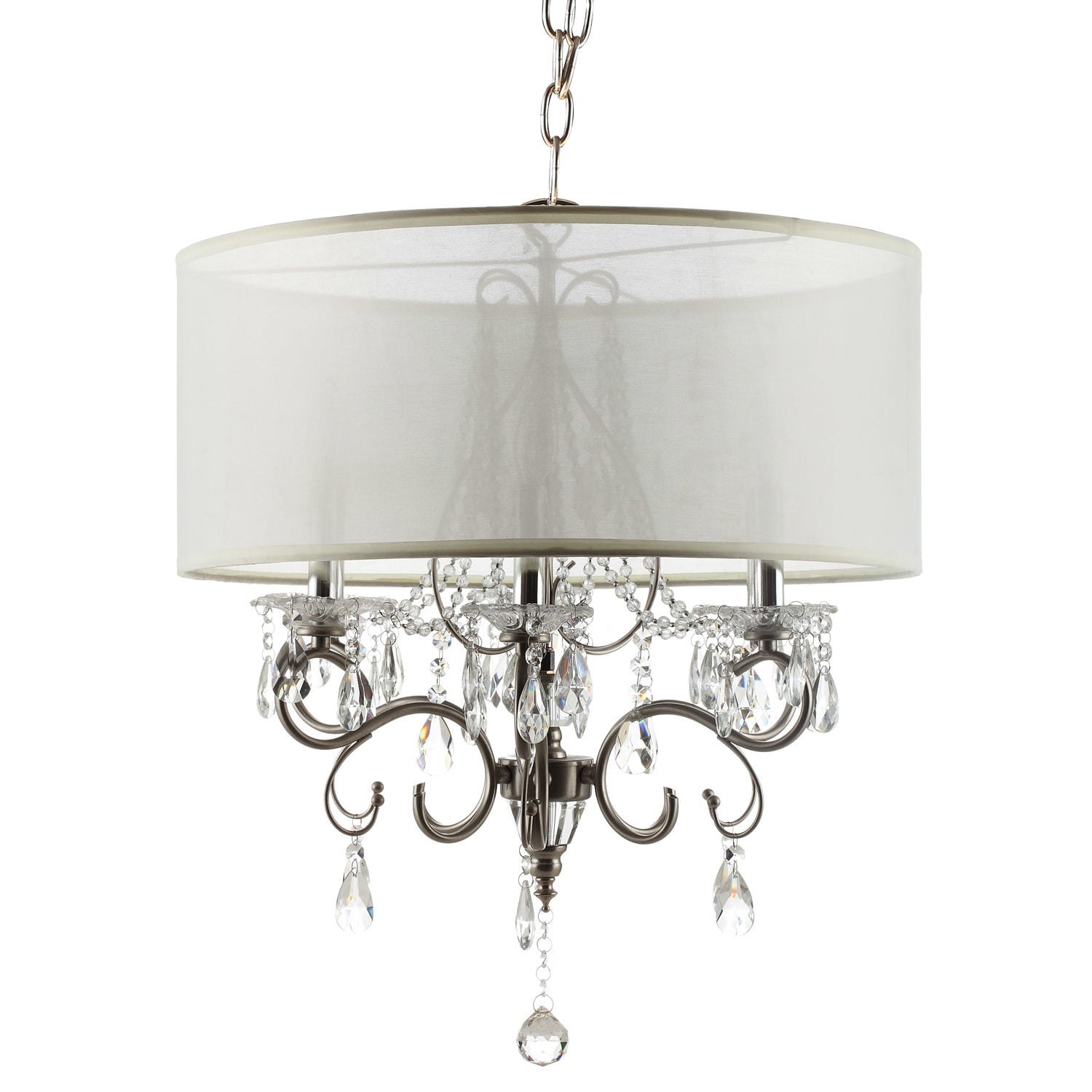 Silver Mist Hanging Crystal Drum Shade Chandelier By Inspire Q Silver Mist Hanging Crystal Drum Shade Chandelier By Inspire Q Clic Free Shipping Today 6002814