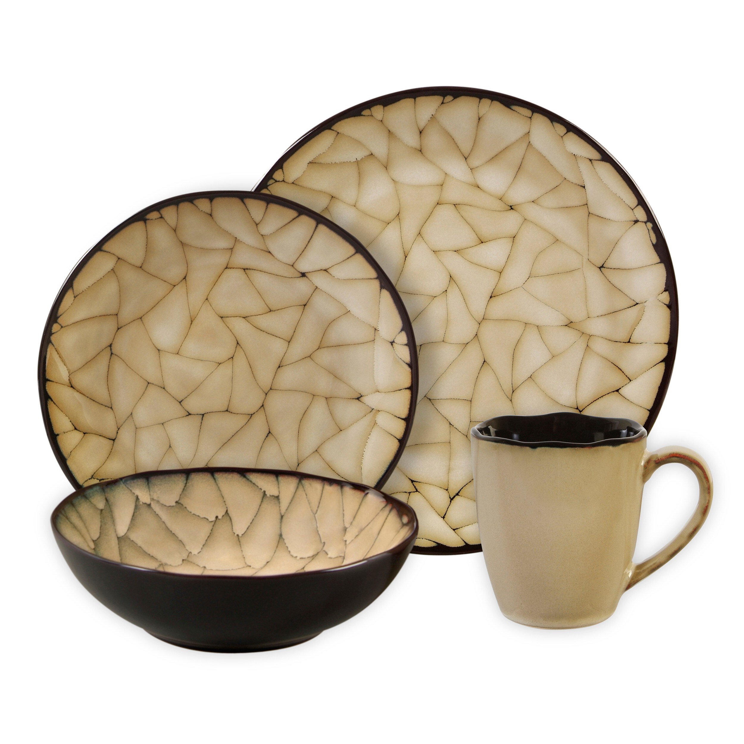 Gibson Zambezi 16 Pc Round Dinnerware Set Overstock 6026900