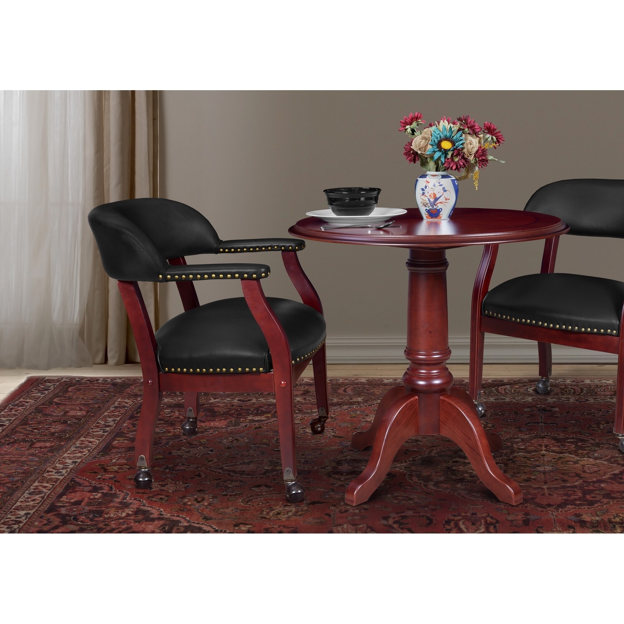 Shop Ivy League Captains Chair With Casters On Sale Free