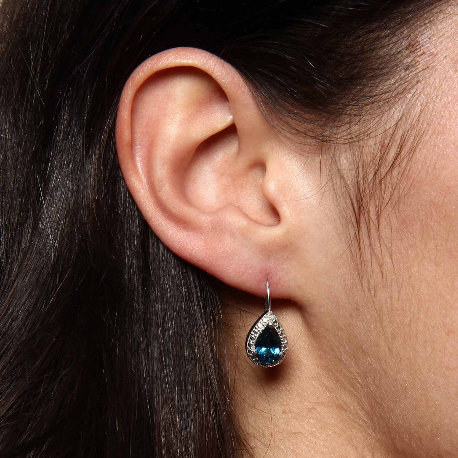 Glitzy Rocks Silver 3ct Tgw London Blue Topaz And Diamond Glitzy Rocks Silver 3ct Tgw London Blue Topaz And Diamond Earrings On Free Shipping Orders Over 45 6191921