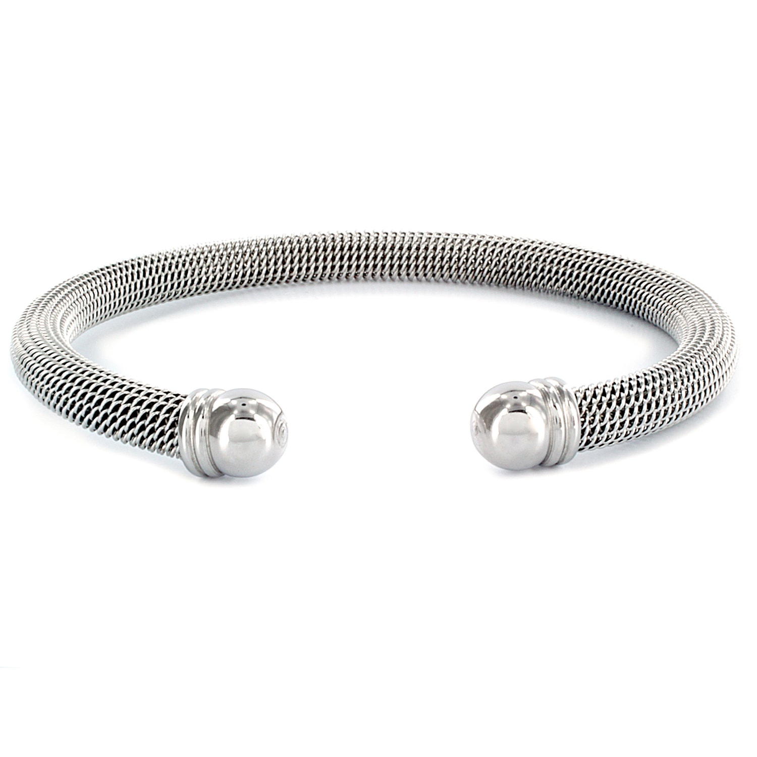 Stainless Steel Domed Mesh Cuff Bracelet On Free Stainless Steel Domed Mesh Cuff Bracelet On Free Shipping Orders Over 45 6206066