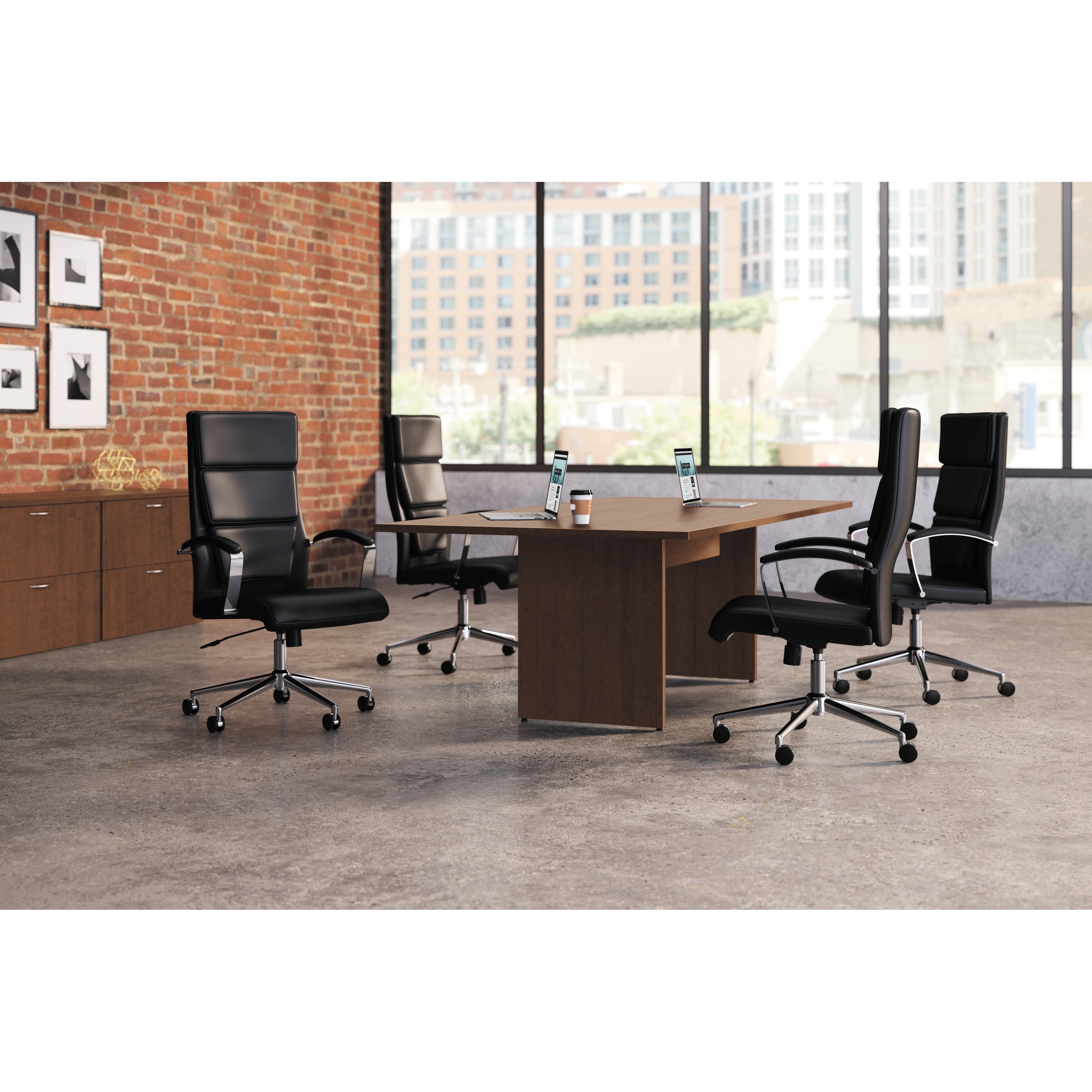 Shop HON Executive High-Back Leather Task Chair, Black (BSXVL105SB11) - Free Shipping Today - Overstock.com - 6321775