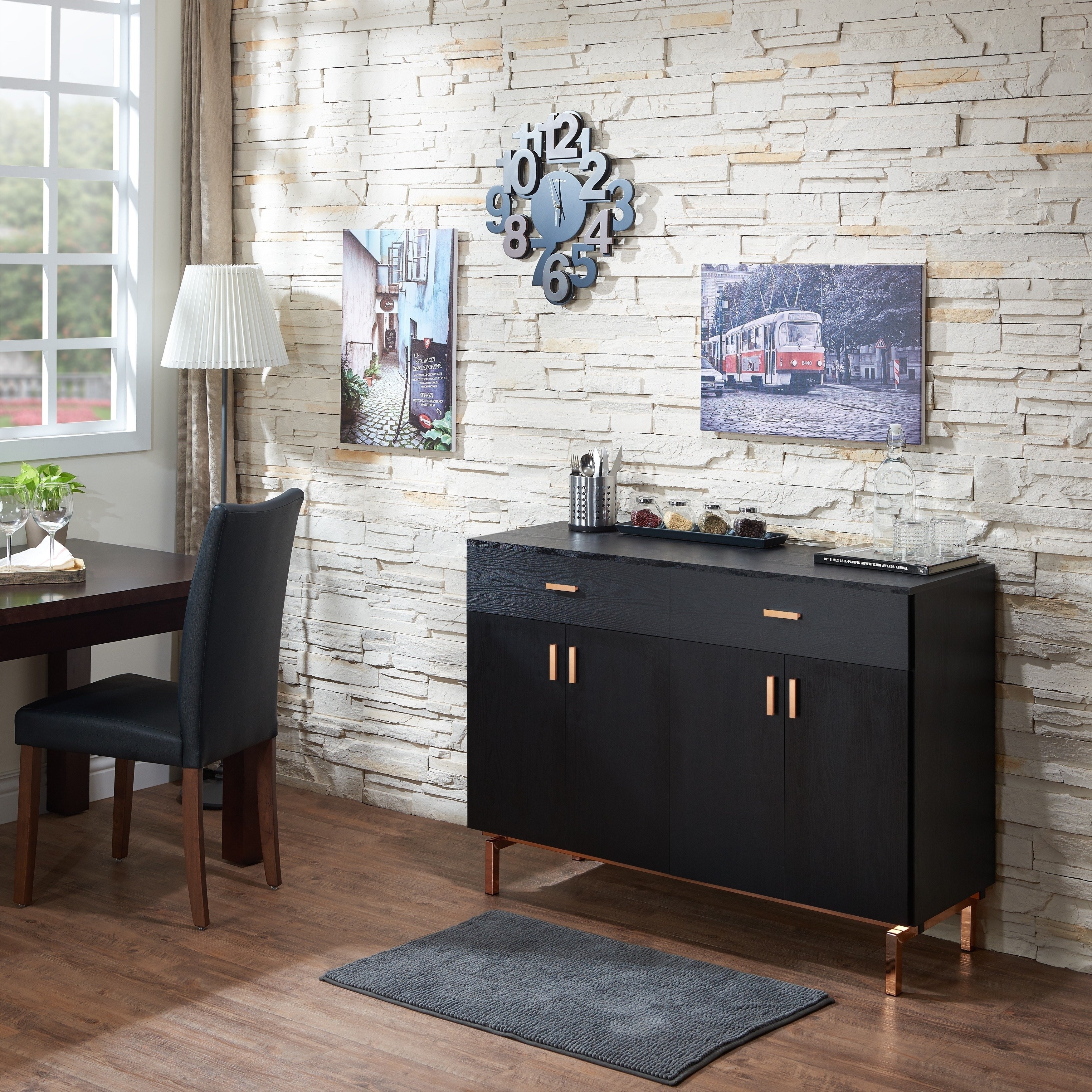 Shop Mason Contemporary Black Buffet By FOA On Sale Free