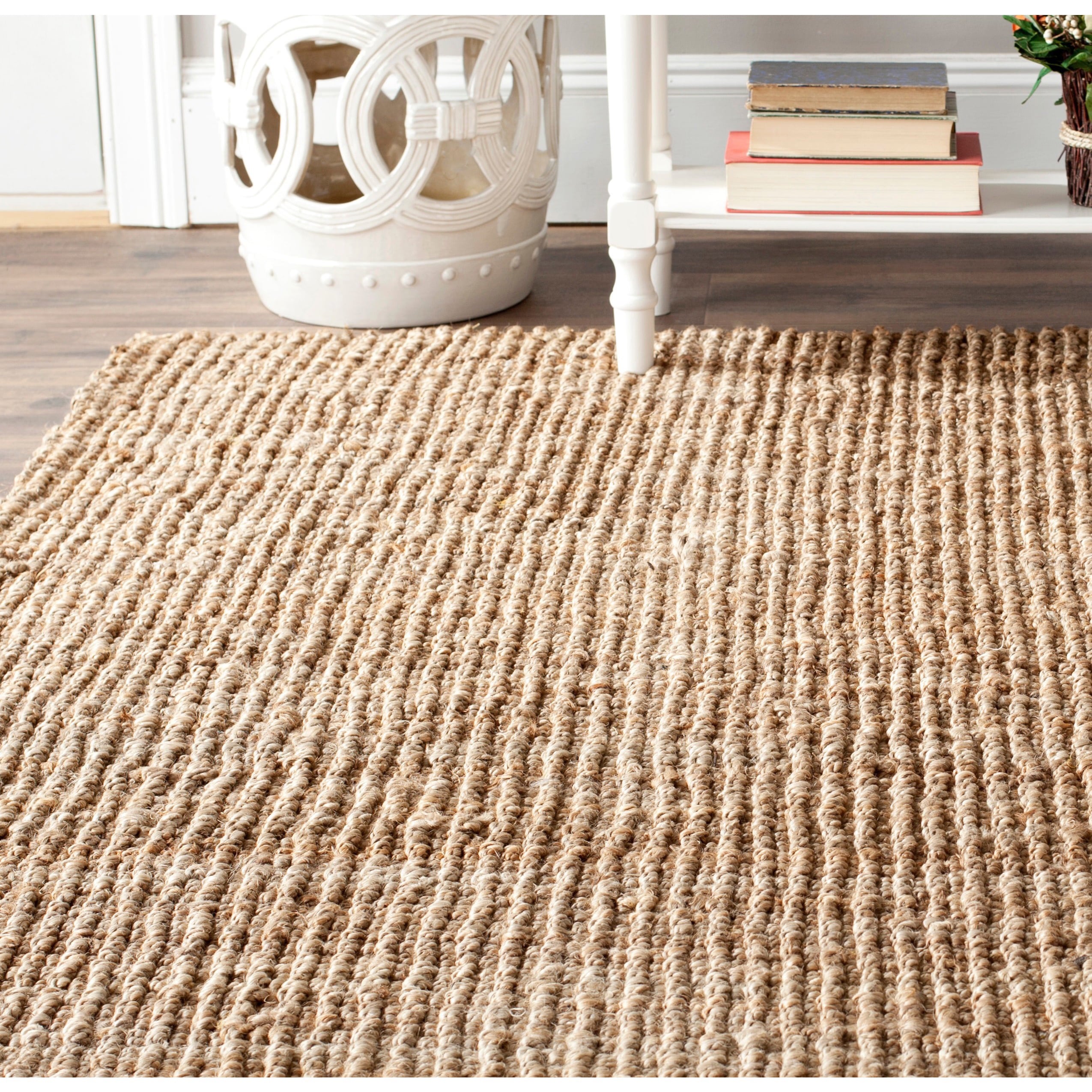 Safavieh Casual Natural Fiber Hand Woven Accents Chunky Safavieh Casual Natural Fiber Hand Woven Accents Chunky Thick Jute Rug 7 6 X 9 Free Shipping Today 14034882
