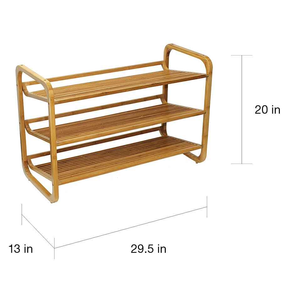 Shop Oceanstar 3 Tier Bamboo Shoe Rack Overstock 6493773