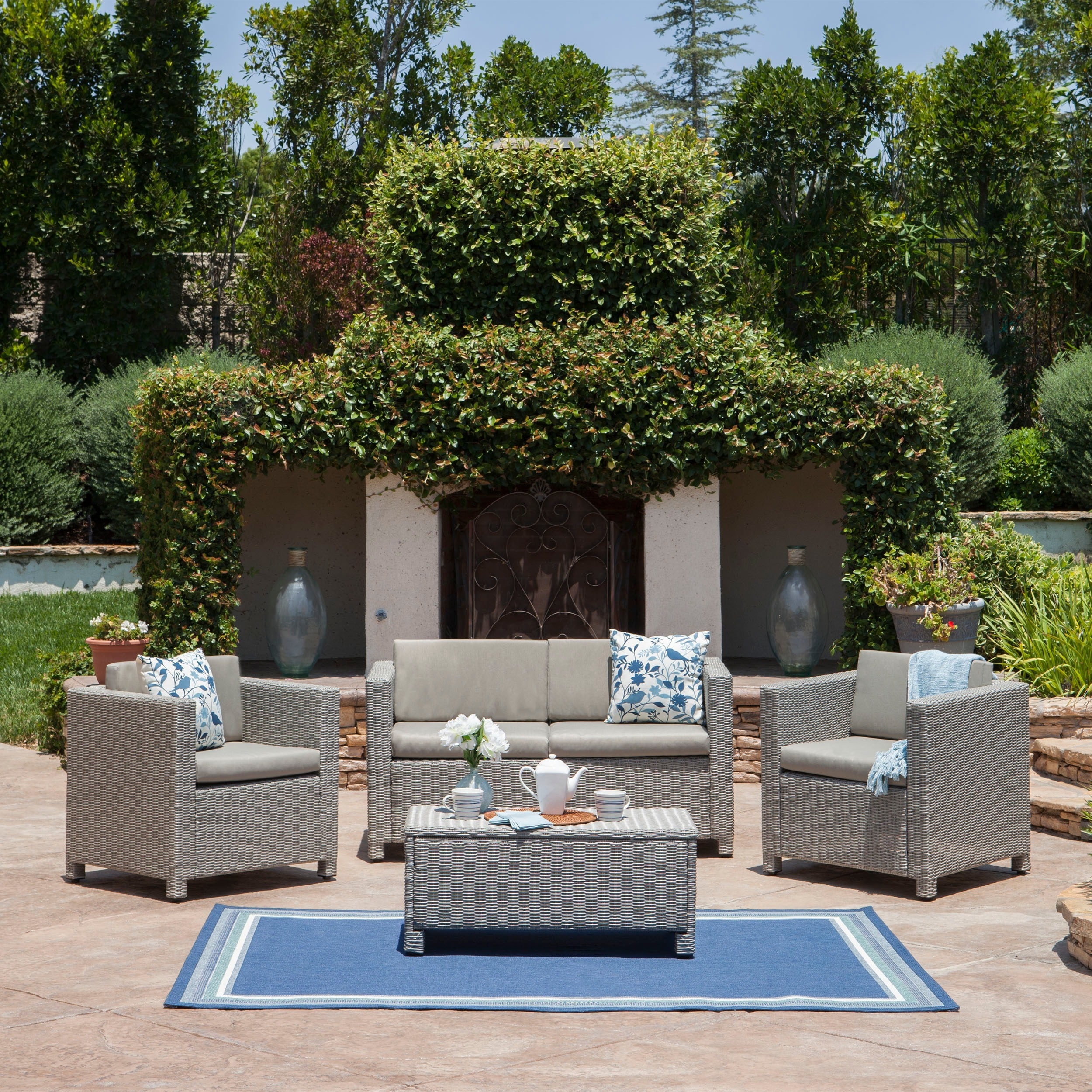 Puerta Outdoor 4 Piece Sofa Set By Christopher Knight Home On Puerta Outdoor 4 Piece Sofa Set By Christopher Knight Home On Free Shipping Today 6518668