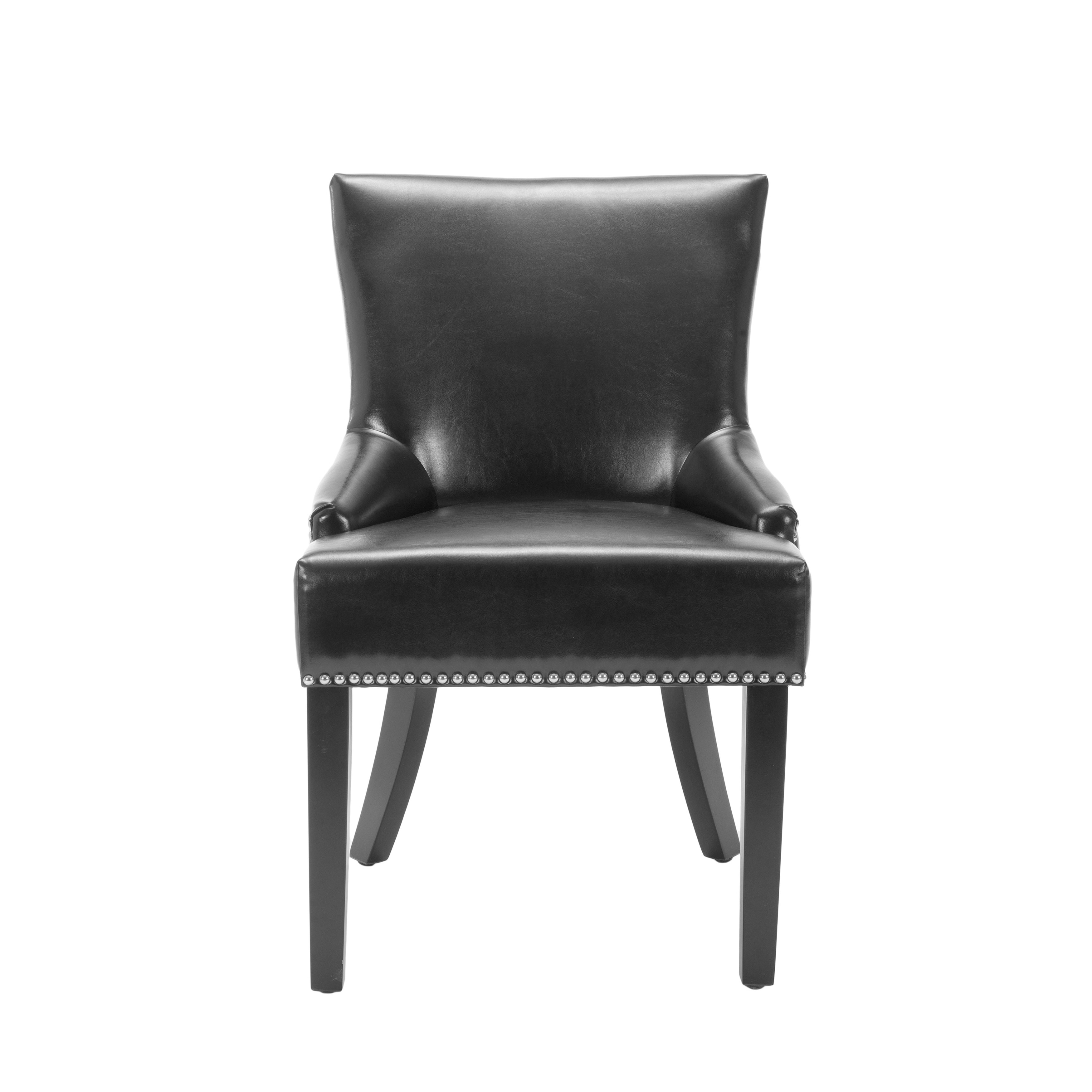 Safavieh Loire Leather Nailhead Dining Chairs Set Of 2 On Safavieh Loire Leather Nailhead Dining Chairs Set Of 2 On Free Shipping Today 6531680