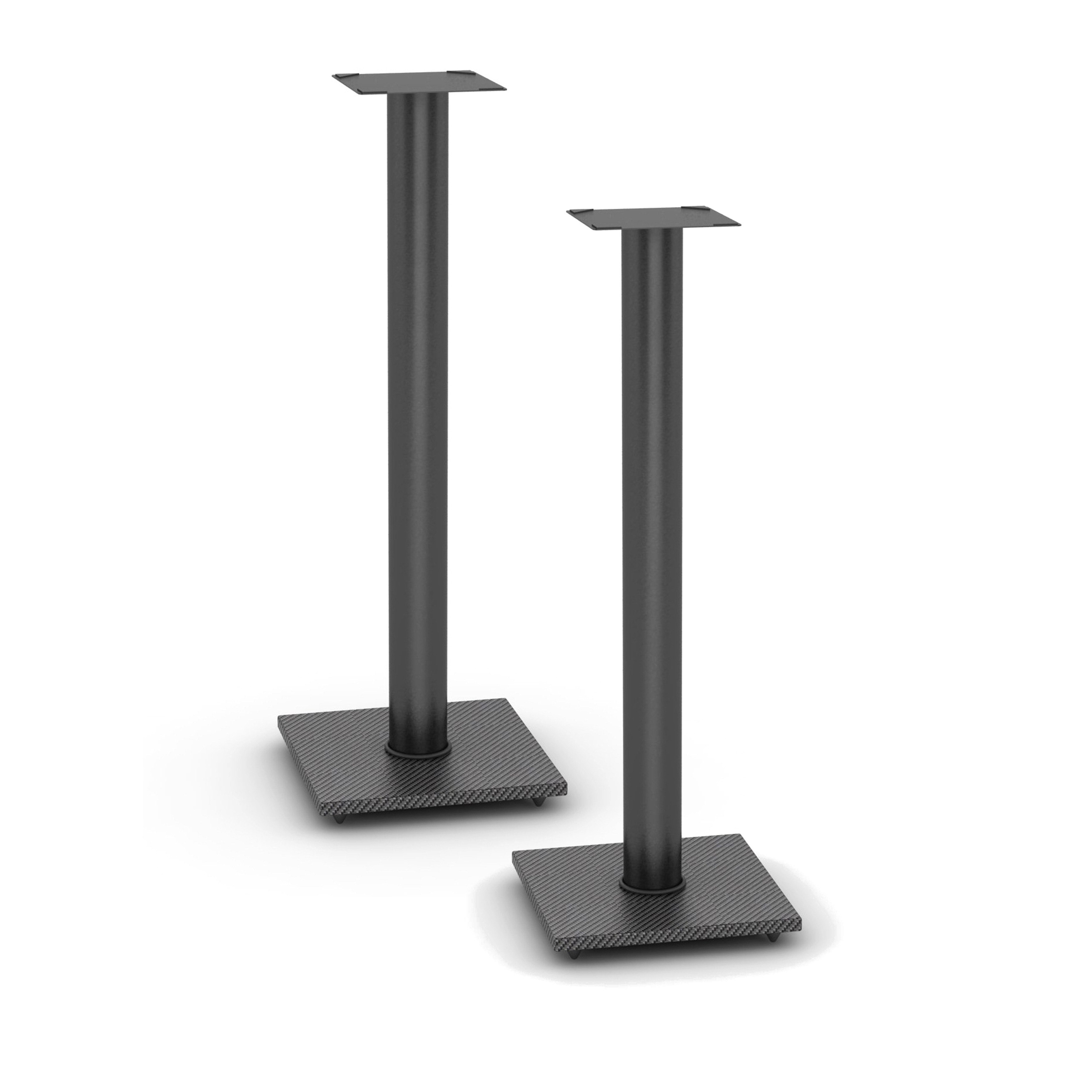 atlantic adjustable bookshelf black speaker stands (set of 2) - free