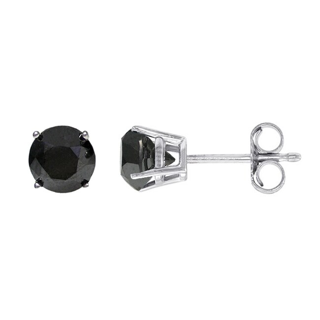14k Gold 1ct Tdw Black Diamond Stud Earrings Free Shipping 14k Gold 1ct Tdw Black Diamond Stud Earrings Free Shipping Today 6678024