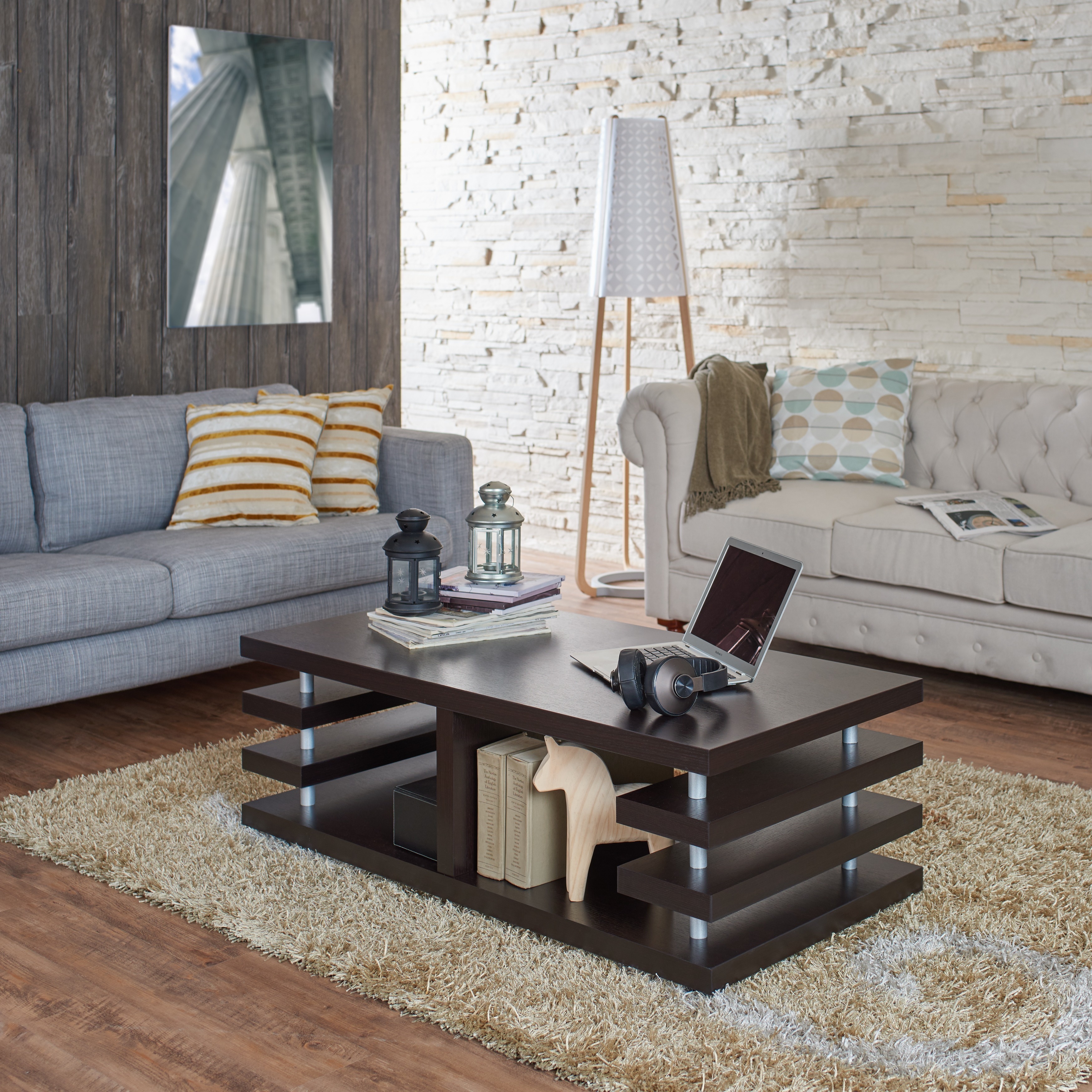 Furniture Of America Architectural Dark Espresso Inspired Furniture Of America Architectural Dark Espresso Inspired Coffee Table On Free Shipping Today 6713755