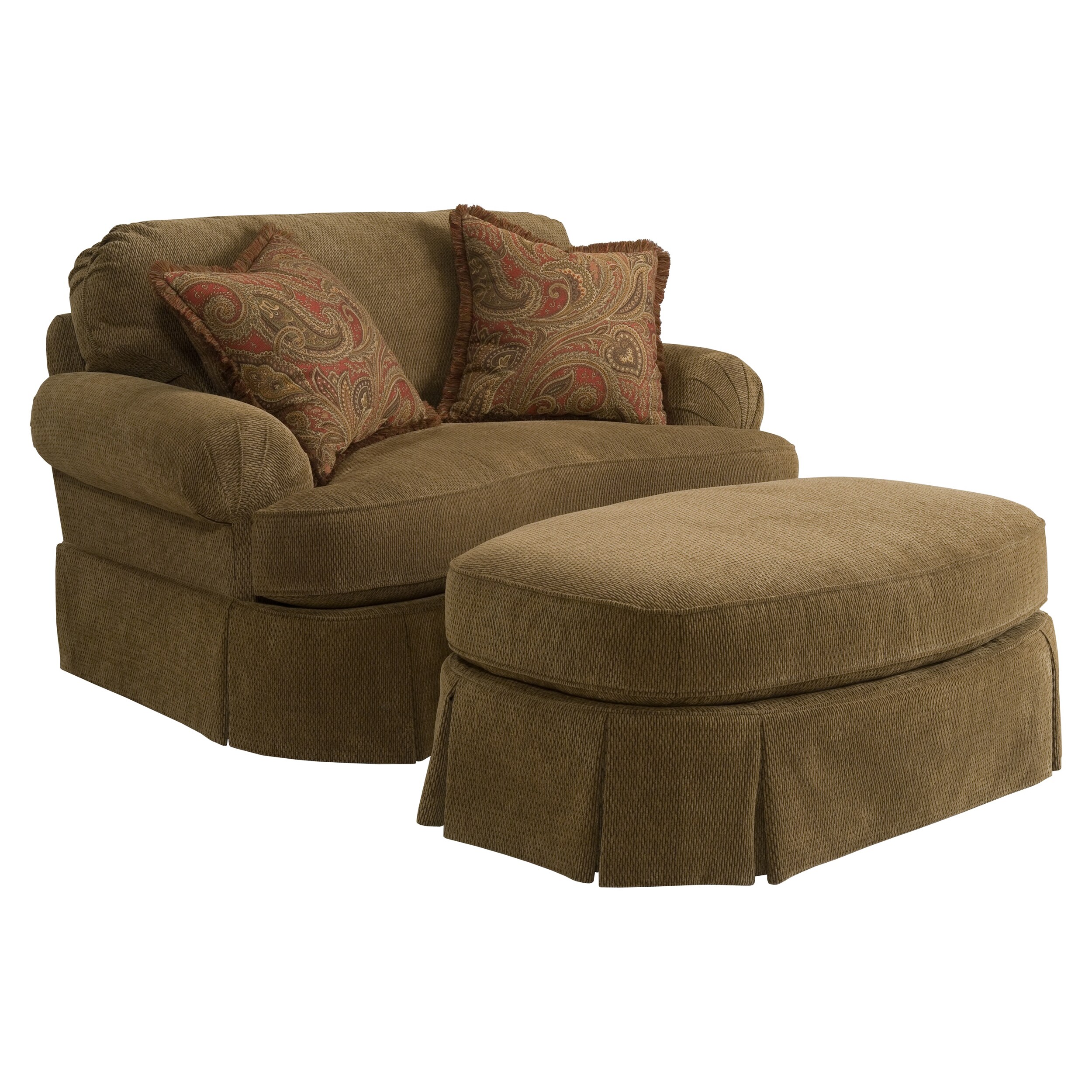 Broyhill Mckenna Stucco Beige Chair And Ottoman Set