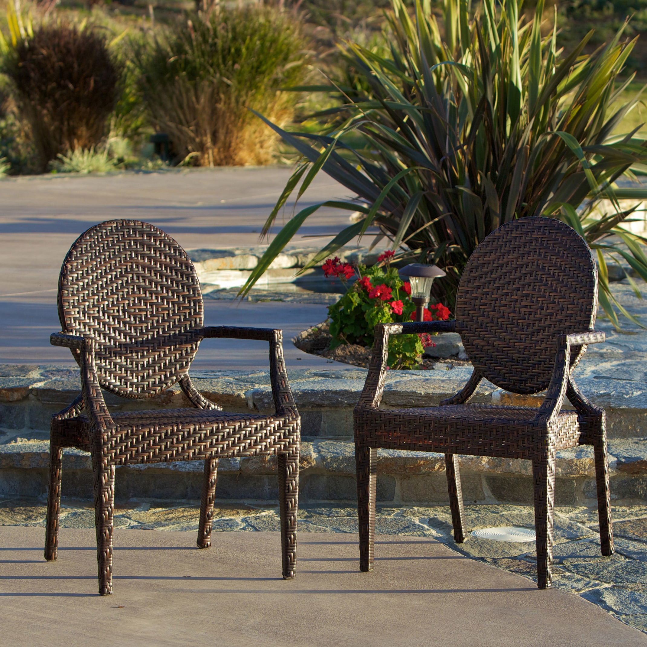 Adriana Pe Wicker Outdoor Chairs Set Of 2 By Christopher Adriana Pe Wicker Outdoor Chairs Set Of 2 By Christopher Knight Home On Free Shipping Today 6753523