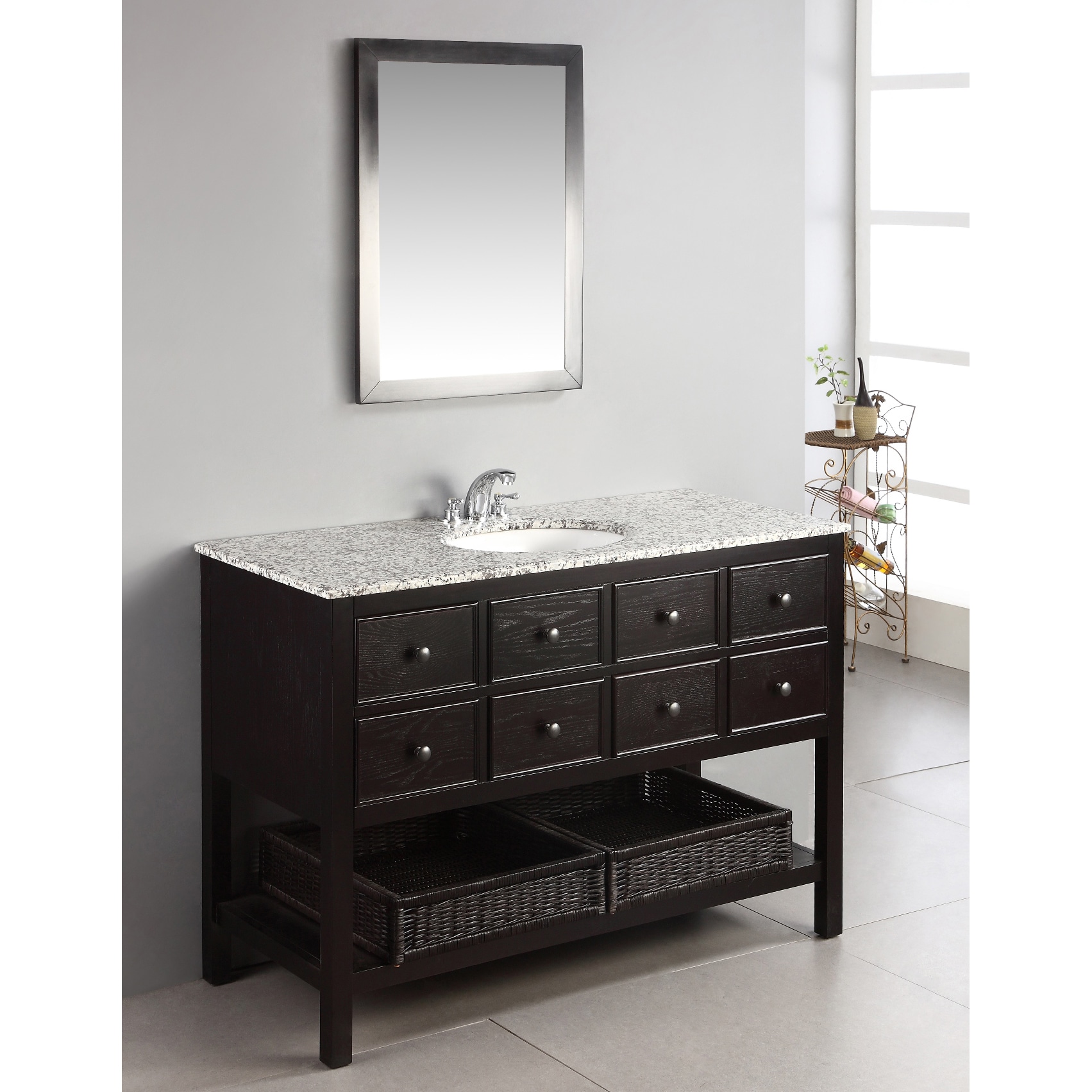 Wyndenhall New Haven Espresso Brown 48 Inch Bath Vanity With 2 Wyndenhall New Haven Espresso Brown 48 Inch Bath Vanity With 2 Drawers And Dled Grey Granite Top Free Shipping Today 6771714