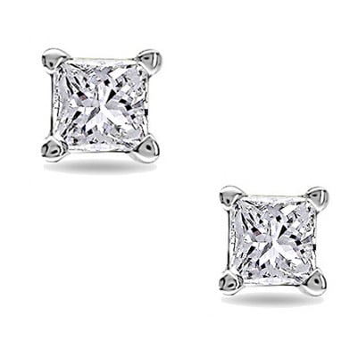 Montebello 10kt White Gold Tiny Princess Cut Single Diamond Montebello 10kt White Gold Tiny Princess Cut Single Diamond Men S Earring Free Shipping Today 6811384