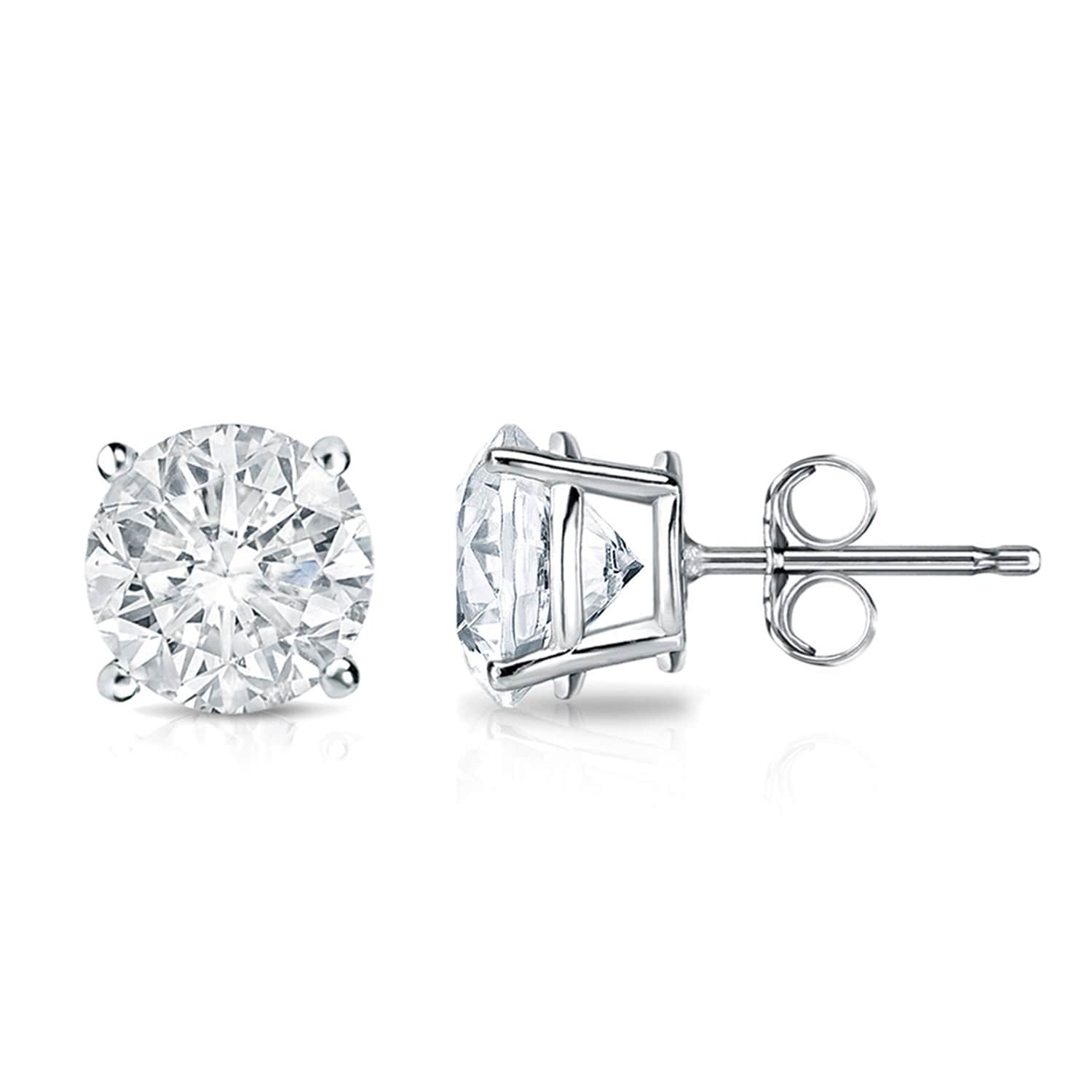 Auriya 18k Gold 1ct Tdw Clarity Enhanced Diamond Solitaire Stud Auriya 18k Gold 1ct Tdw Clarity Enhanced Diamond Solitaire Stud Earrings On Free Shipping Today 7124278
