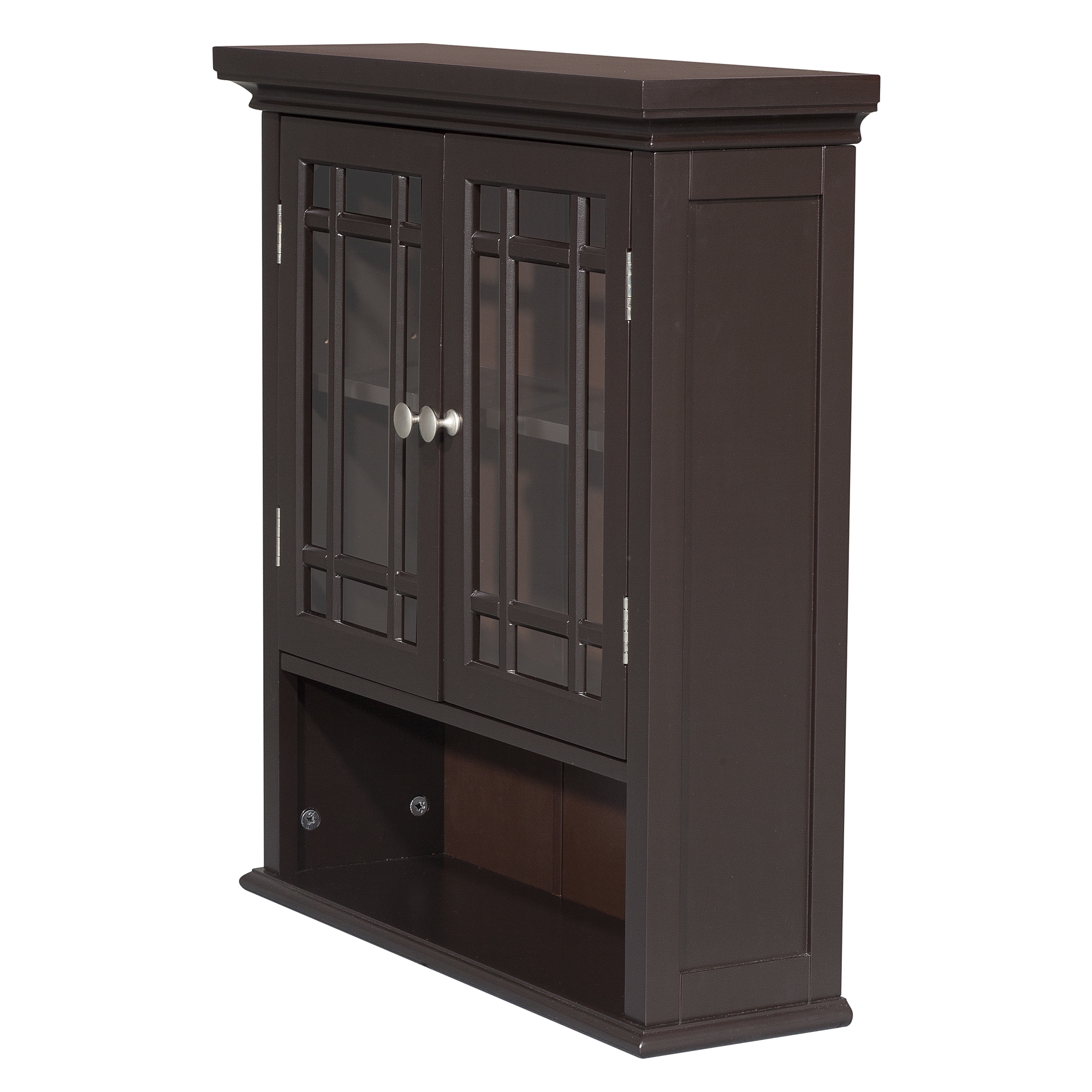 Stripe 2 Door Espresso Wall Cabinet By Elegant Home Fashions Stripe 2 Door Espresso Wall Cabinet By Elegant Home Fashions