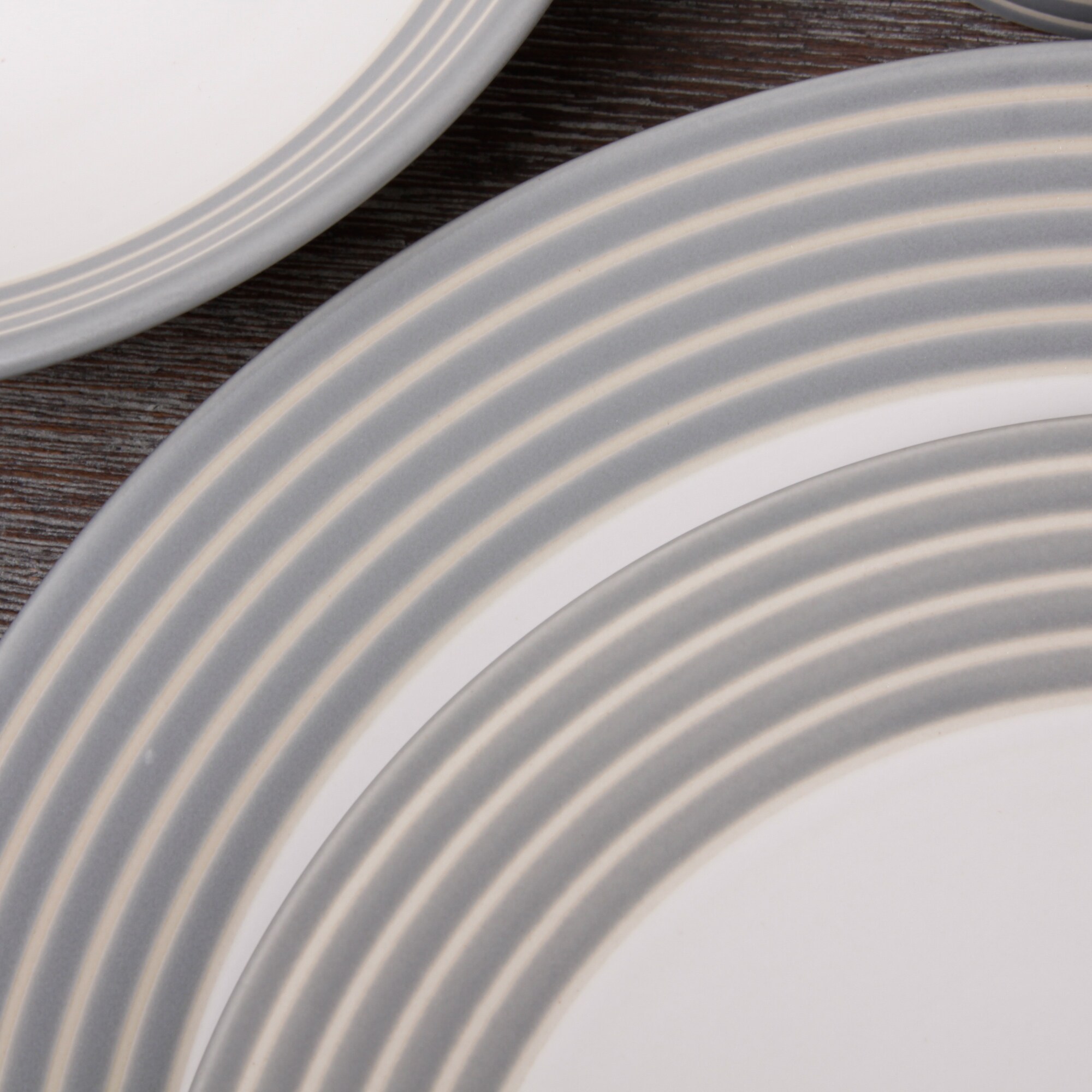 Shop Denby Intro Stripe Grey 16-piece Dinnerware Set - Free Shipping ... Shop Denby Intro Stripe Grey 16-piece Dinnerware Set - Free Shipping ...
