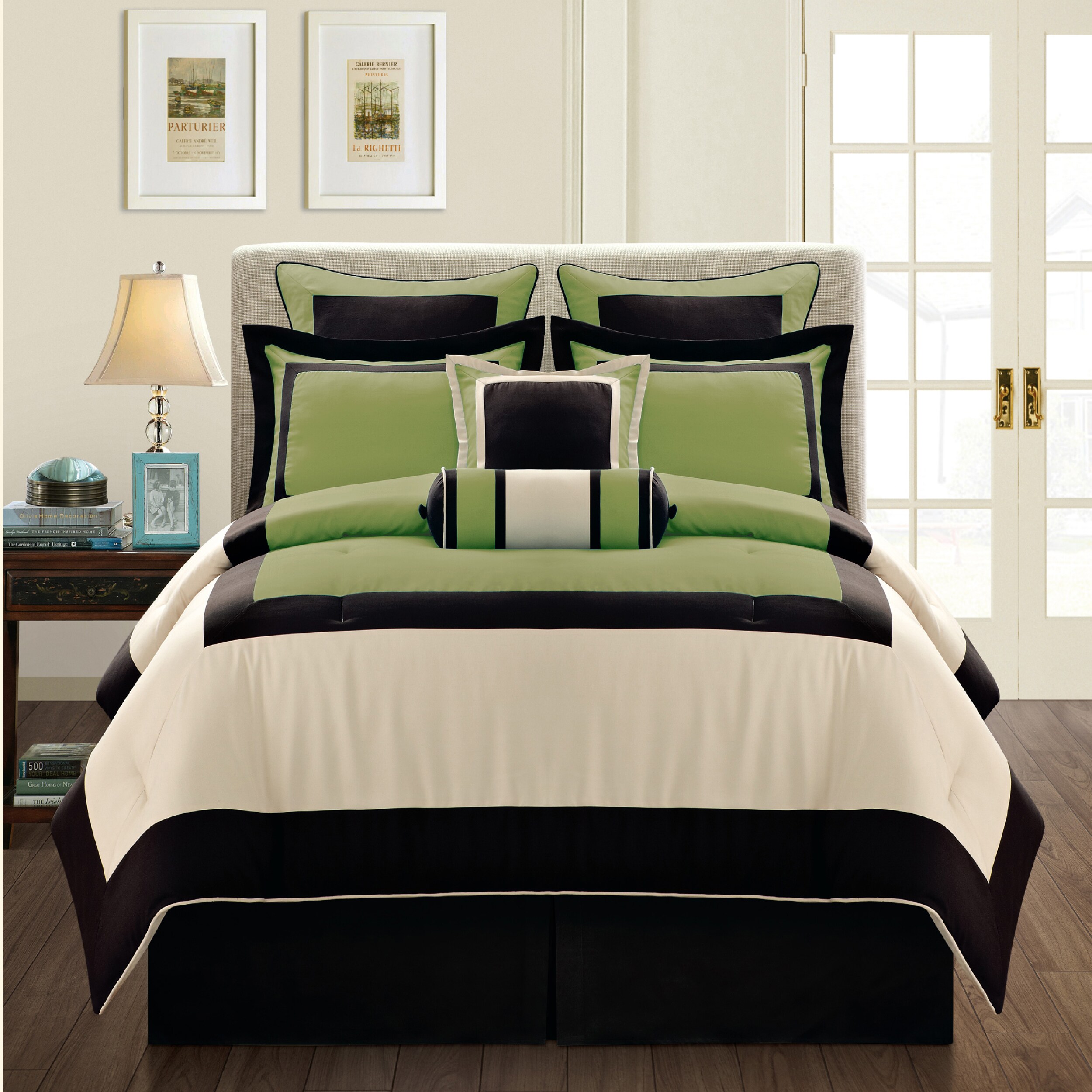 Gramercy Queen Size 12 Piece Olive Bed In A Bag With Sheet Set Gramercy Queen Size 12 Piece Olive Bed In A Bag With Sheet Set On Free Shipping Today 7310651