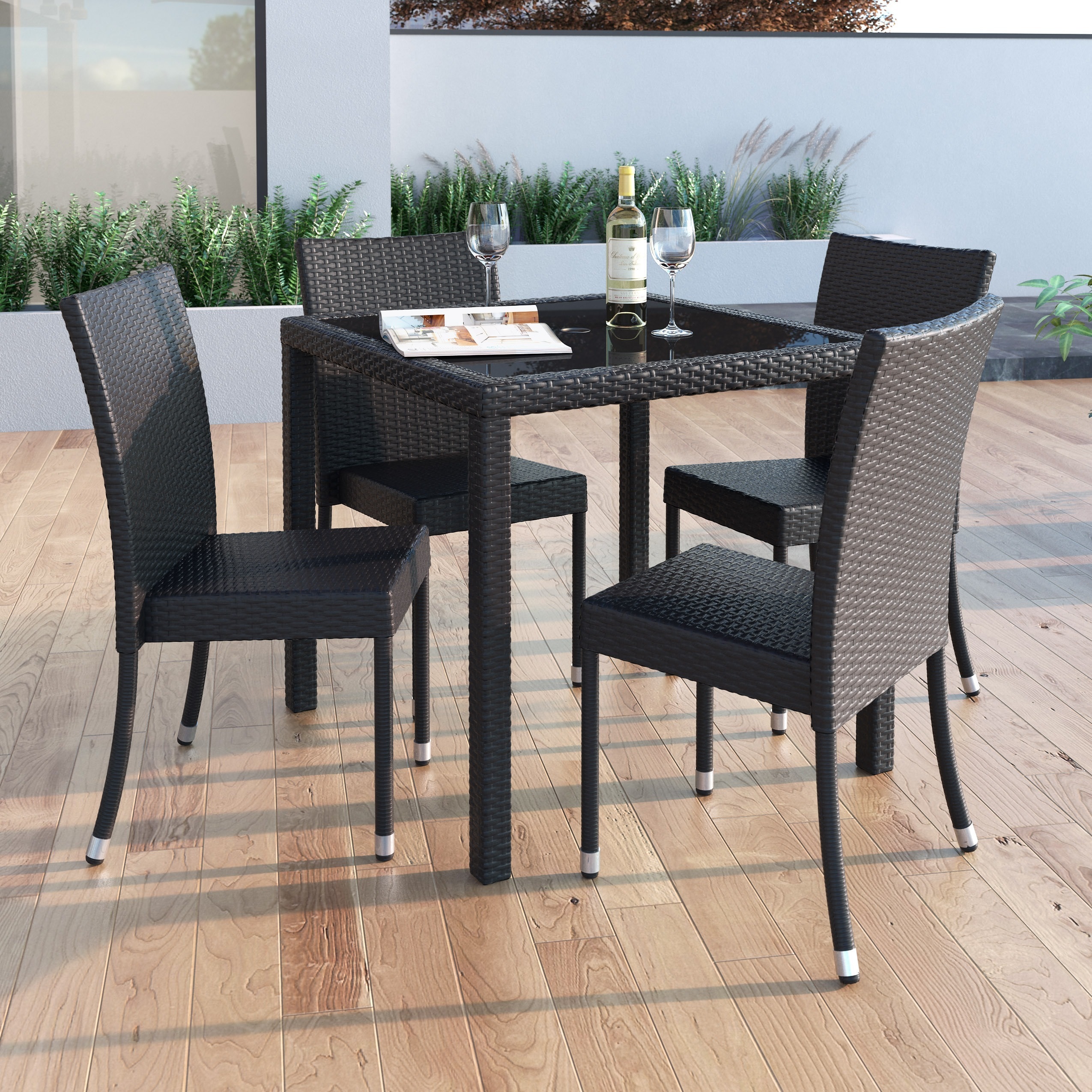 Corliving Park Terrace Square Patio Dining Table On Corliving Park Terrace Square Patio Dining Table