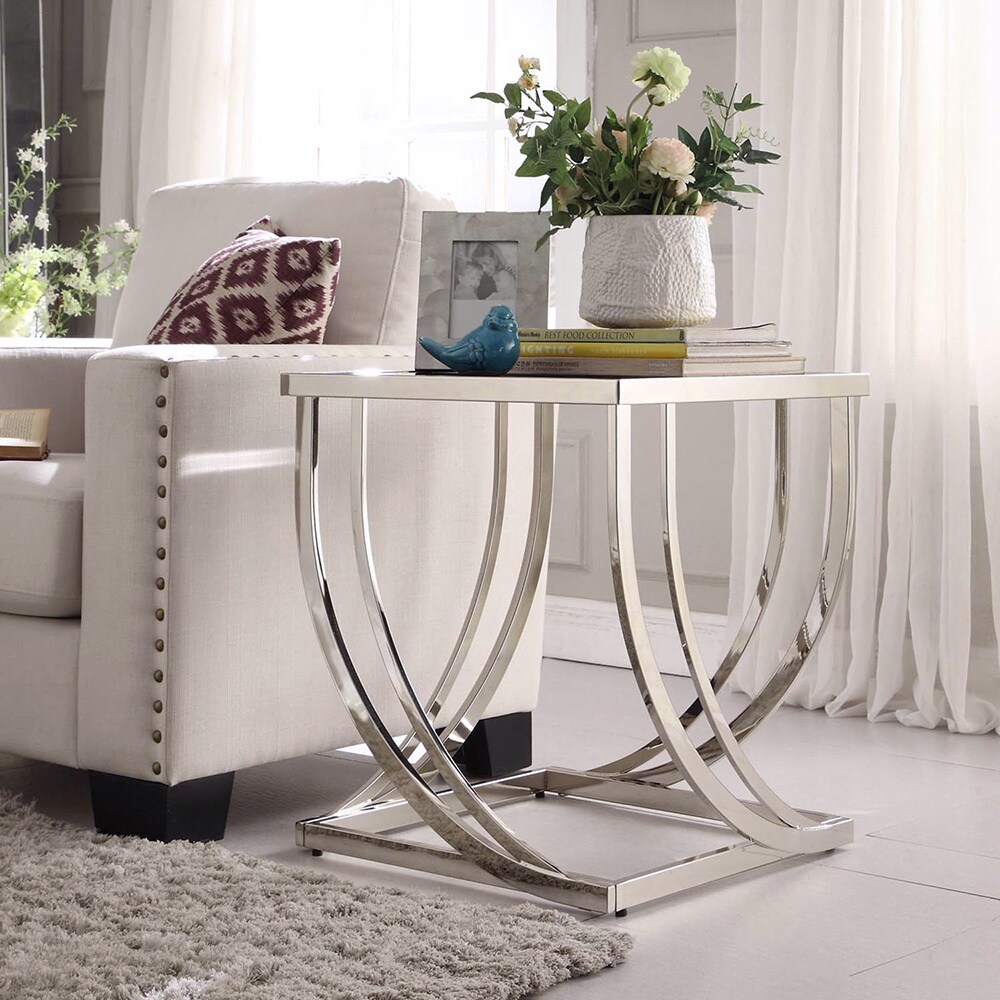 Anson Steel Brushed Arch Curved Sculptural Modern End Table By Anson Steel Brushed Arch Curved Sculptural Modern End Table By Inspire Q Bold On Free Shipping Today 7502660