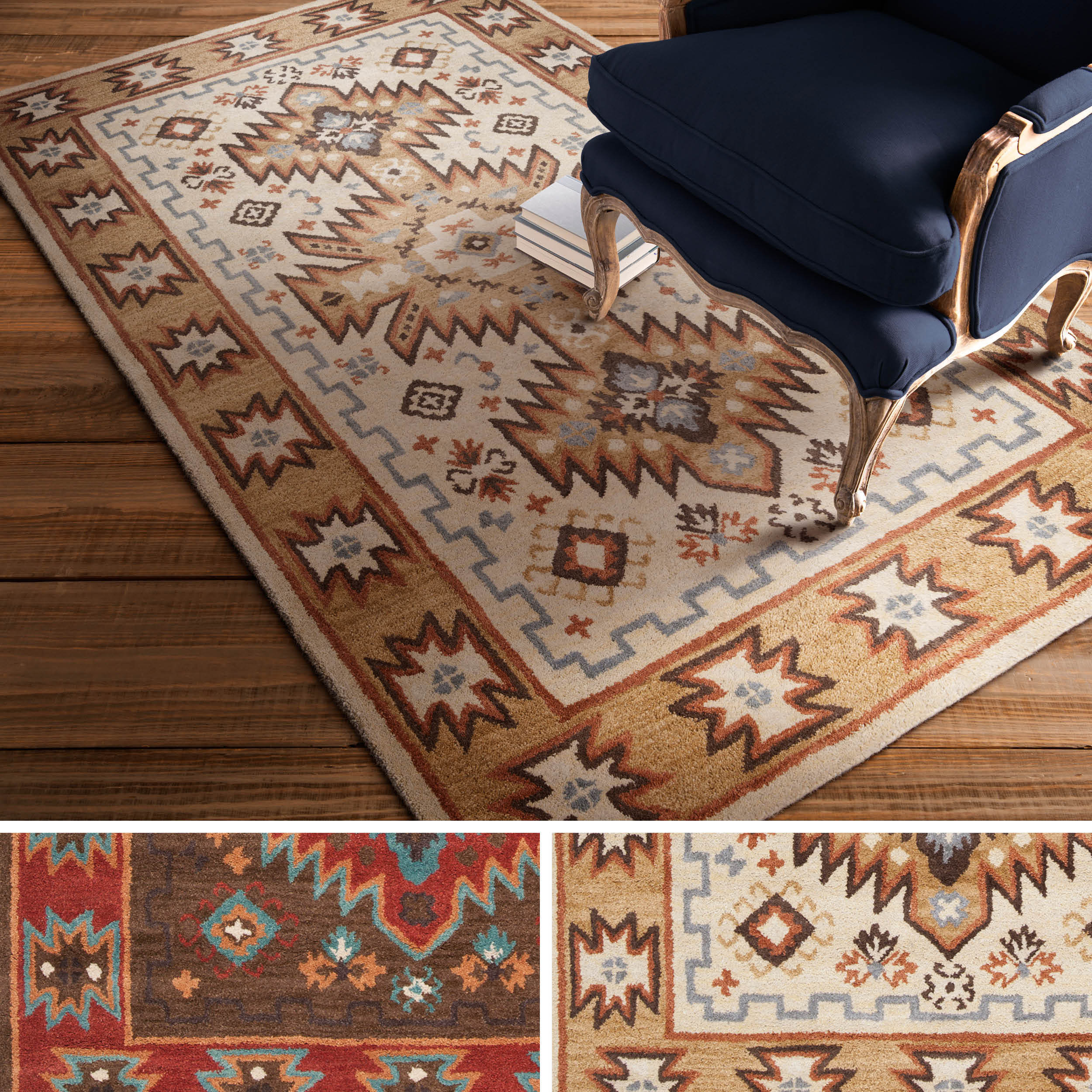 Hand Tufted Southwestern Aztec Waelder Wool Area Rug 8 X 11 Hand Tufted Southwestern Aztec Waelder Wool Area Rug 8 X 11 Free Shipping Today 14949613