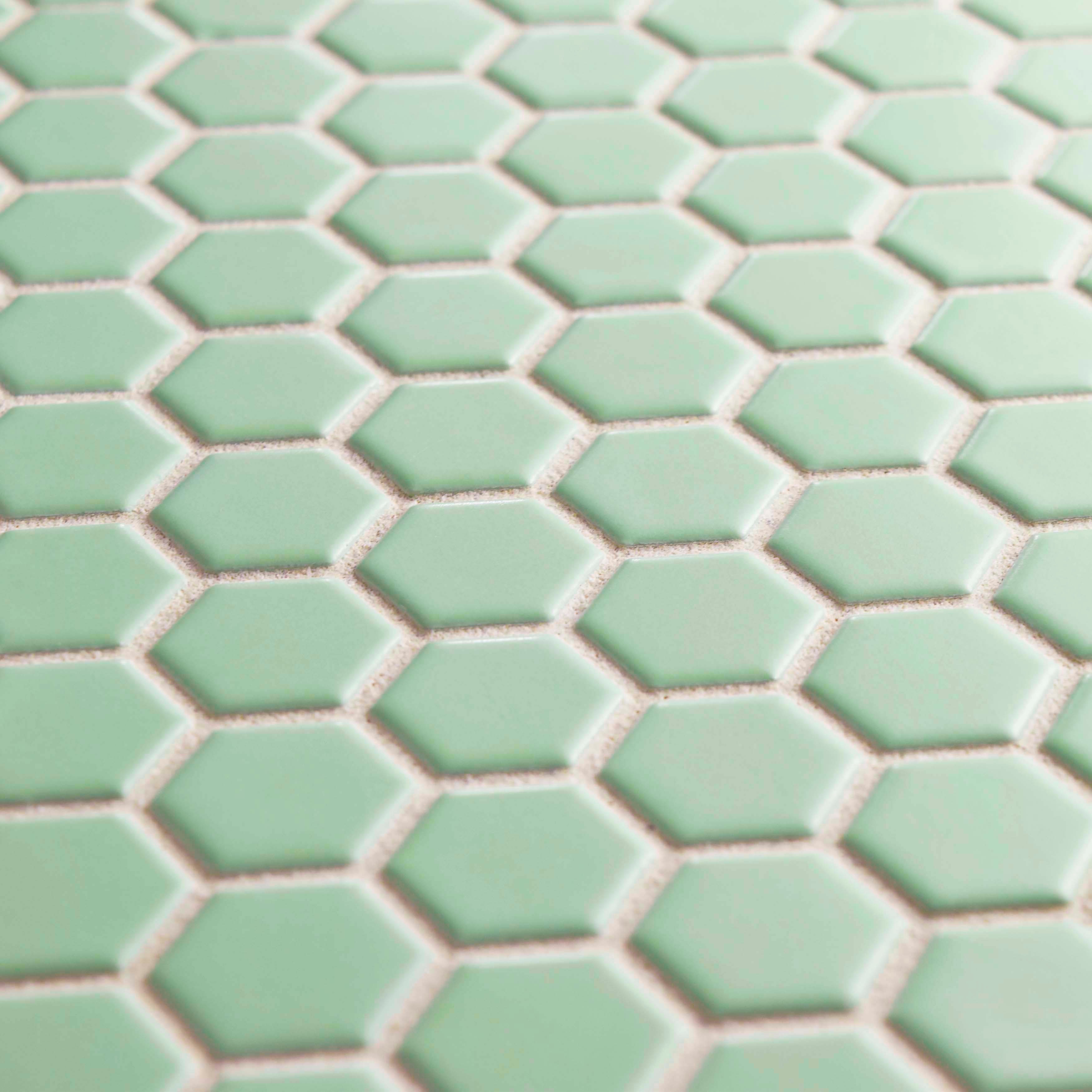 Somertile 10 25x11 75 Inch Victorian Hex Light Green Porcelain Somertile 10 25x11 75 Inch Victorian Hex Light Green Porcelain Mosaic Floor And Wall Tile Case Of 1 Free Shipping Today 15009864