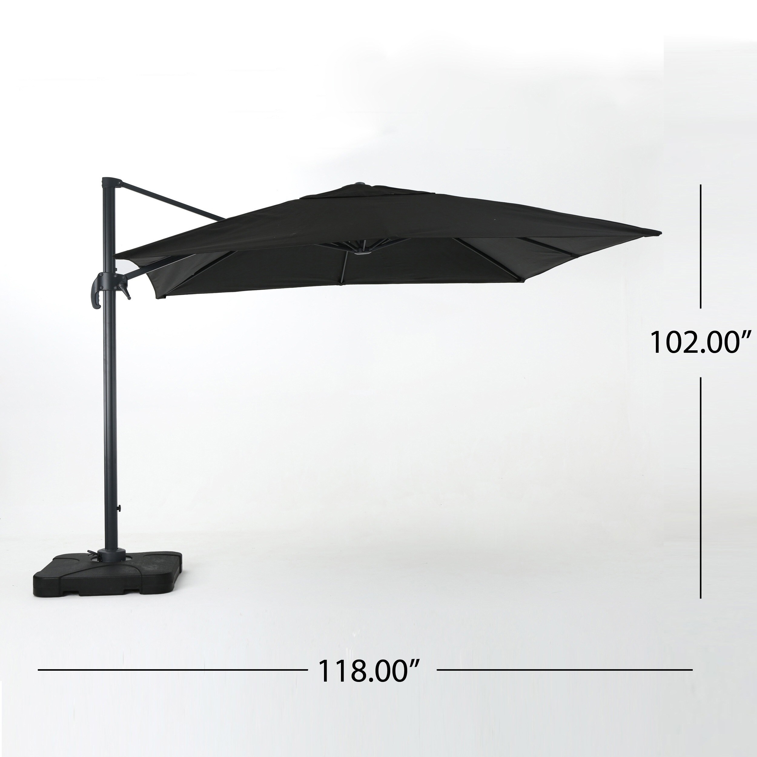 Royal Outdoor Modern Water Resistant Fabric Canopy Umbrella With Base By Christopher Knight Home