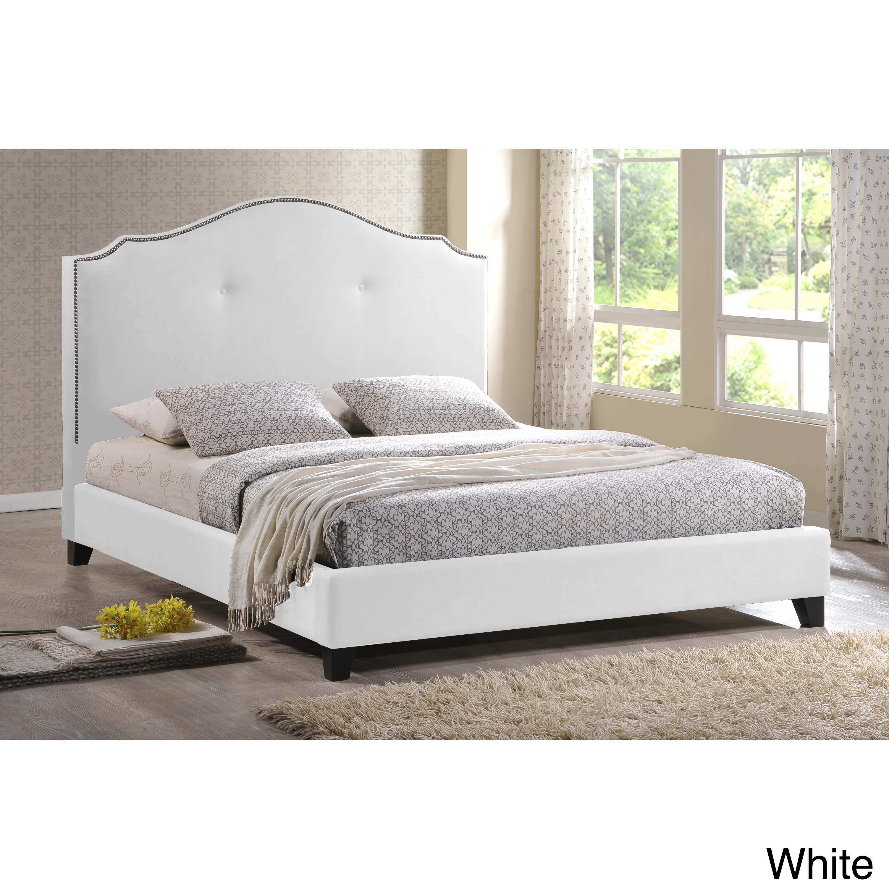 Marsha Scalloped White Modern Bed With Upholstered Headboard Freeshipping Today Overstockcom . Marsha Scalloped White Modern Bed With Upholstered Headboard marsha scalloped white modern bed with upholstered headboard freeshipping today overstockcom . marsha scalloped white modern bed with upholstered headboard