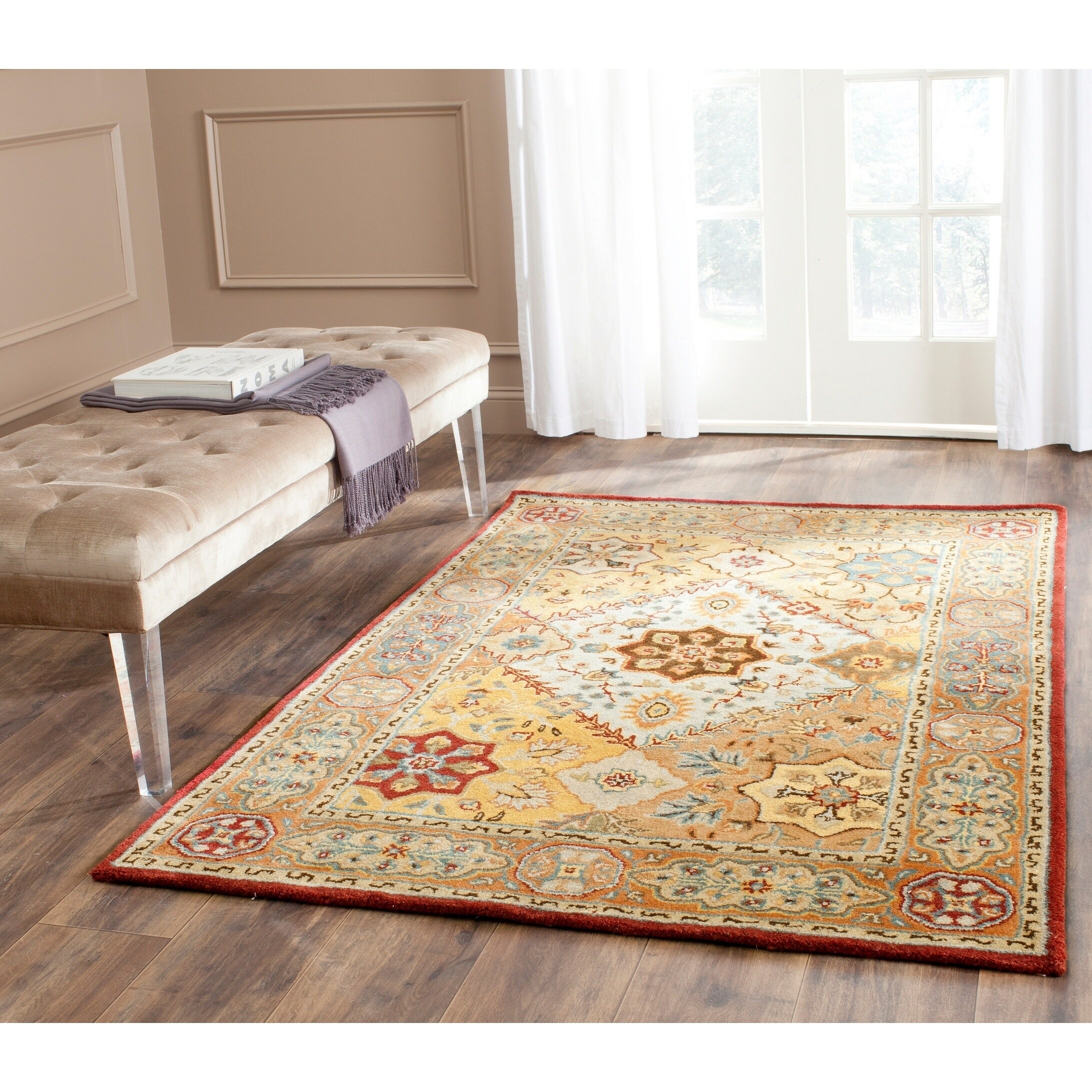 Safavieh Handmade Persian Legend Diamonds Multi Rust N Z Wool Rug 4 X 6