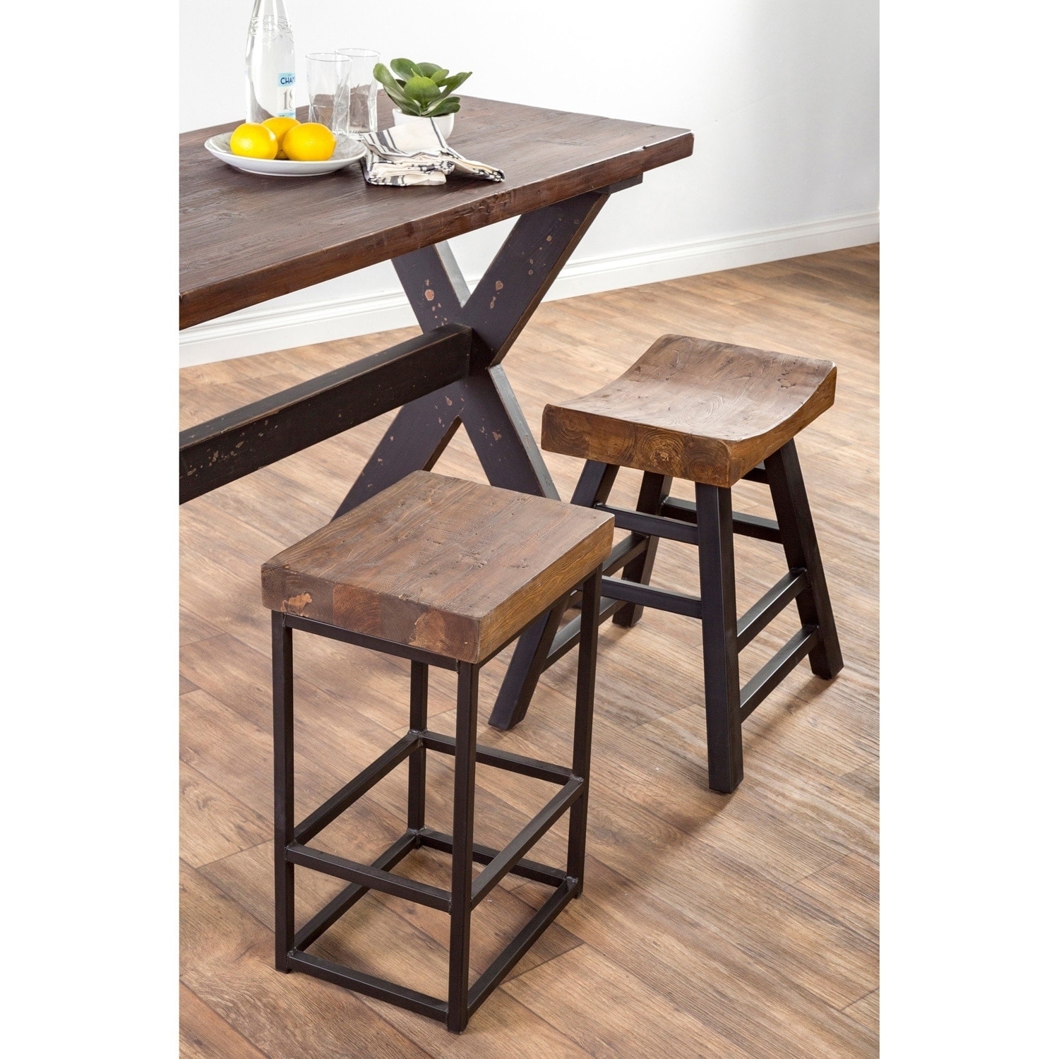 Myrna Reclaimed Pine 24 Inch Counter Stool By Kosas Home Myrna Reclaimed Pine 24 Inch Counter Stool By Kosas Home