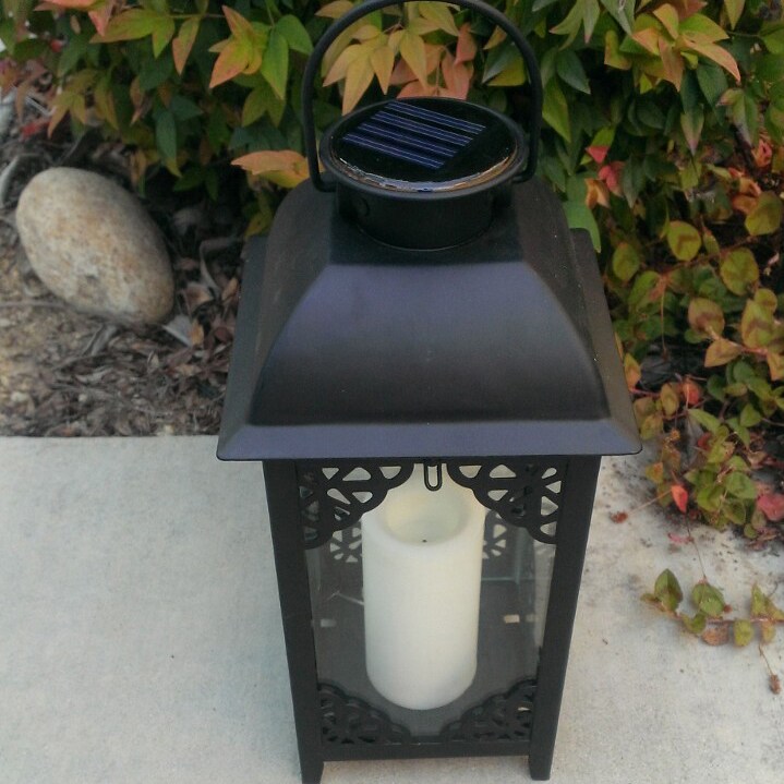 Shop Paradise Solar Powered Black Moroccan Style Metal Lantern With