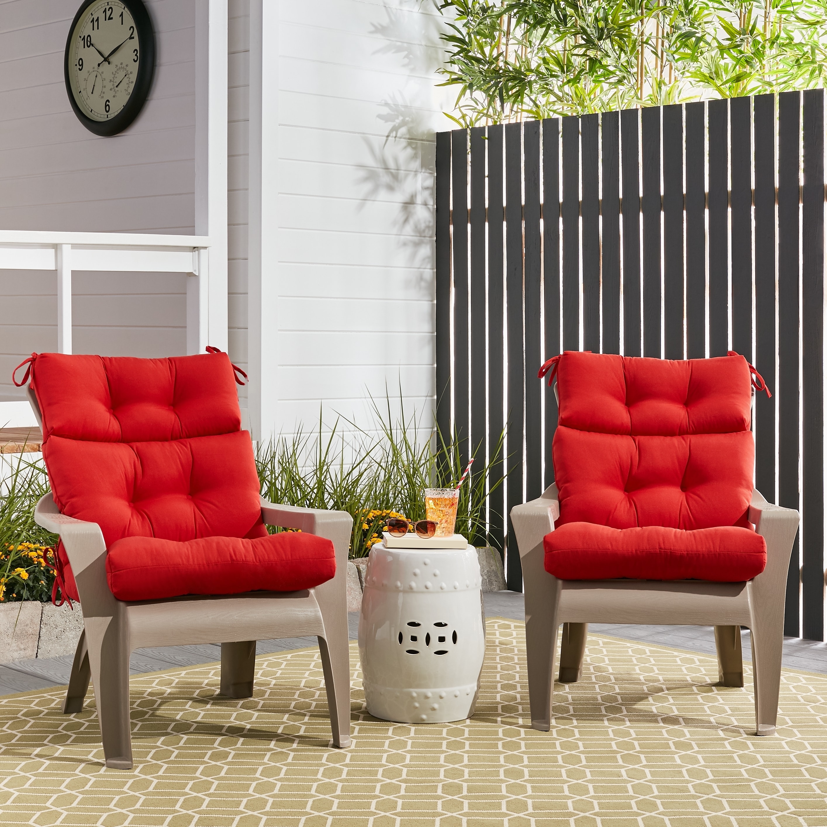 Havenside Home Driftwood Outdoor All Weather High Back Chair Havenside Home Driftwood Outdoor All Weather High Back Chair Cushions Set Of 2