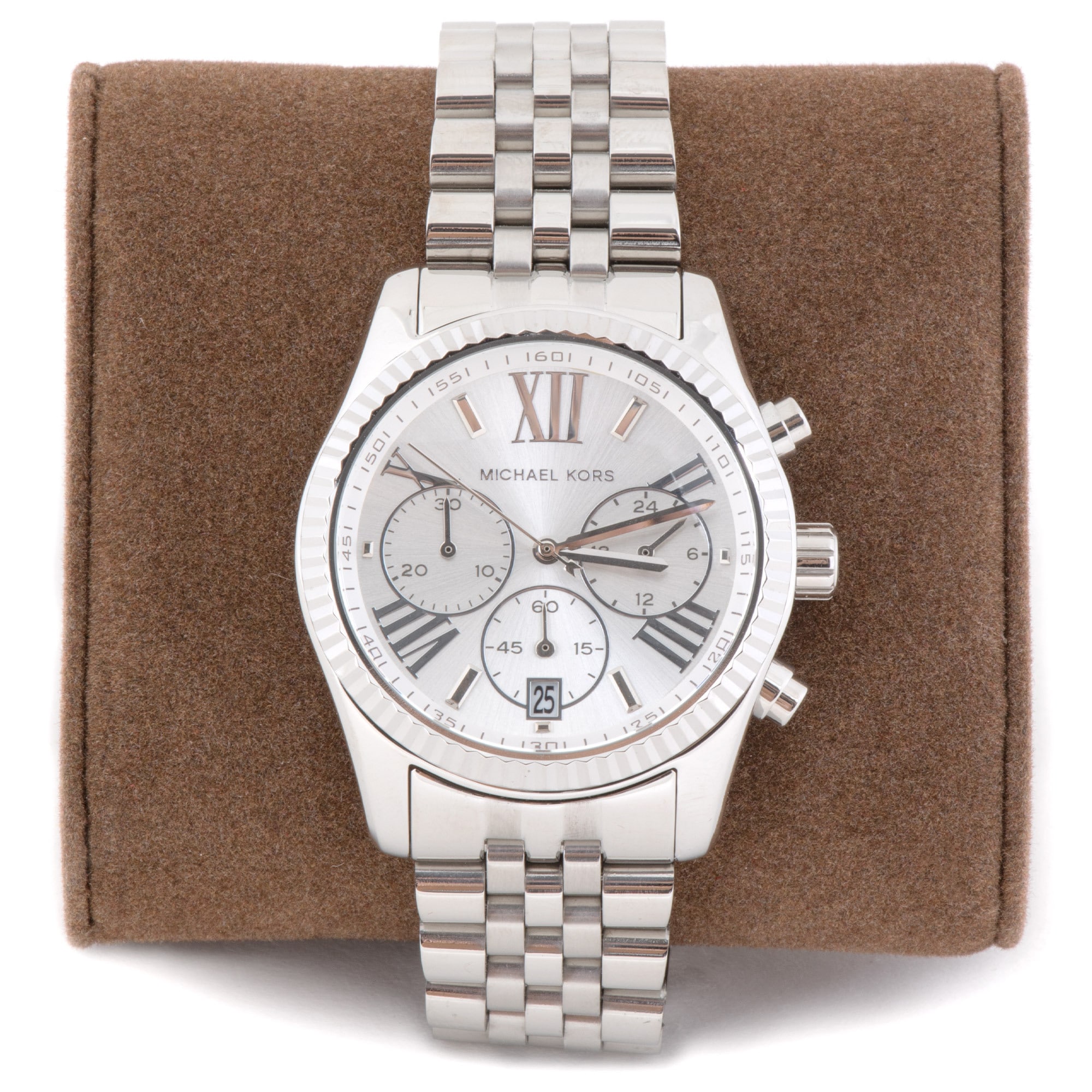 michael kors silver lexington watch