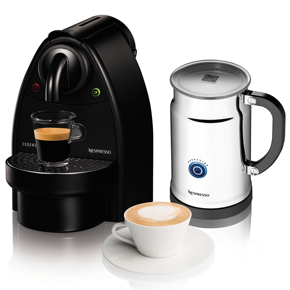 Shop Nespresso Essenza Manual Espresso Machine with C91/Aero Milk Frother -  Free Shipping Today - Overstock.com - 7920228
