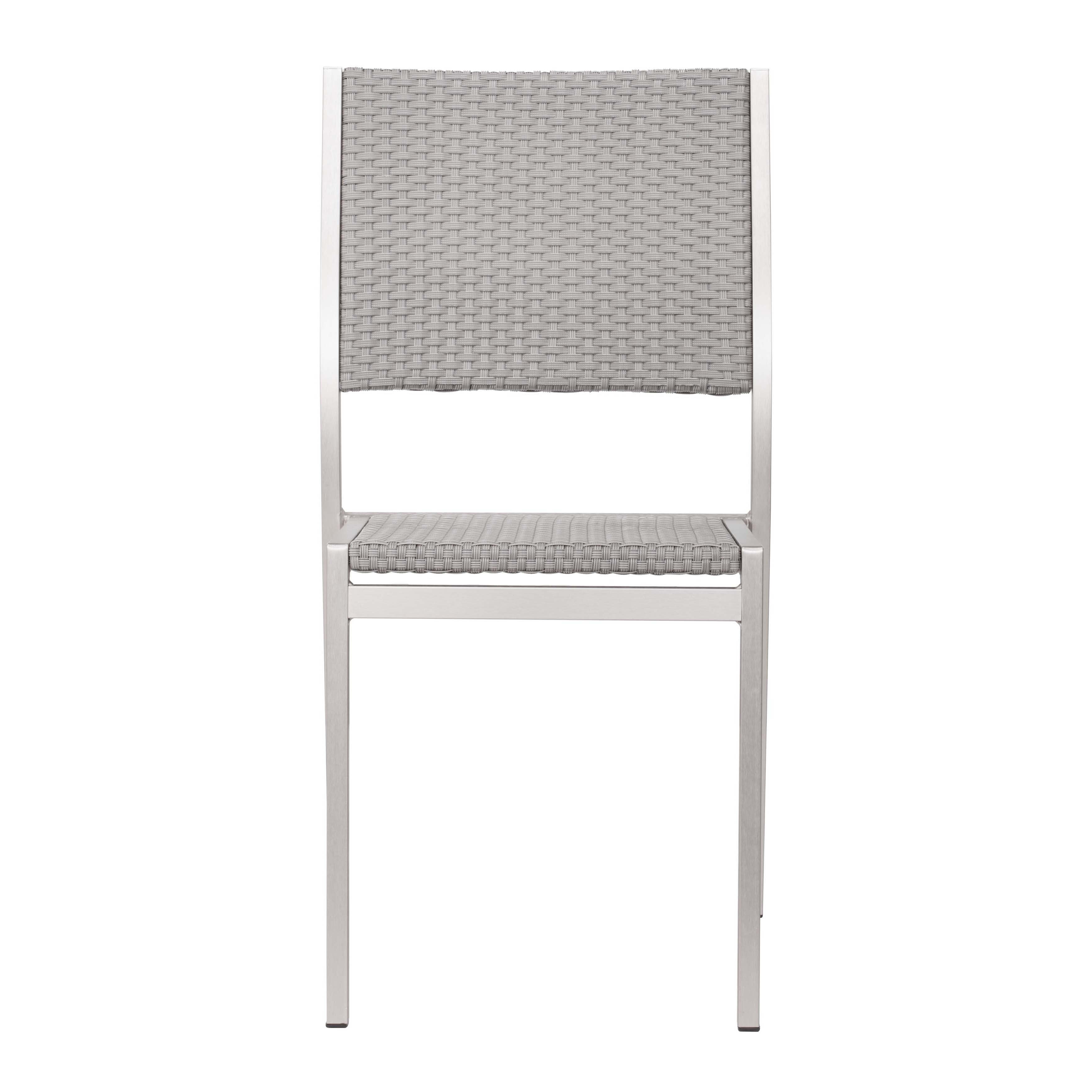 Metropolitan Brushed Aluminum Dining Chair Free Shipping Today