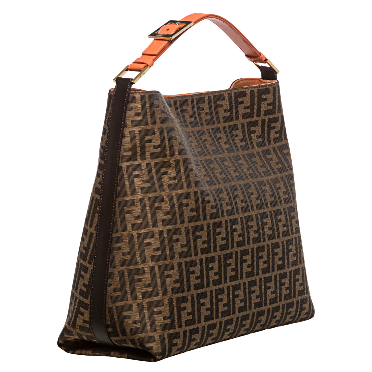 Fendi Zucca Jacquard Canvas Orange Leather Hobo Bag Free Fendi Zucca Jacquard Canvas Orange Leather Hobo Bag Free Shipping Today 8024930