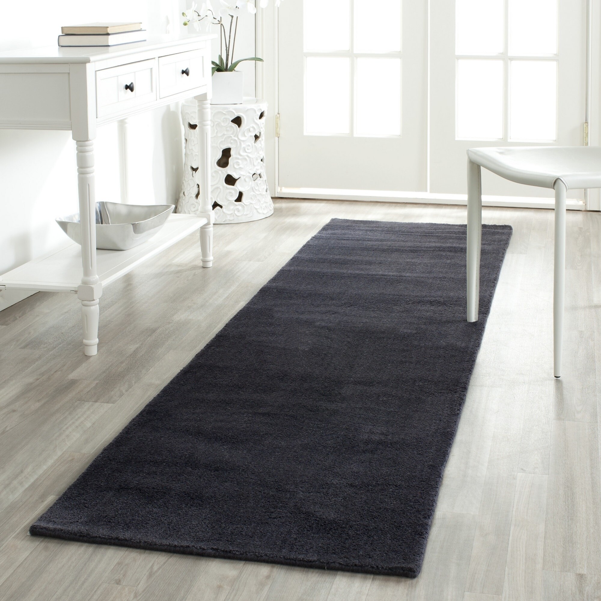 Safavieh Handmade Himalaya Solid Black Wool Rug 2 3 X 6 On Safavieh Handmade Himalaya Solid Black Wool Rug 2 3 X 6 On Free Shipping Today 8059141